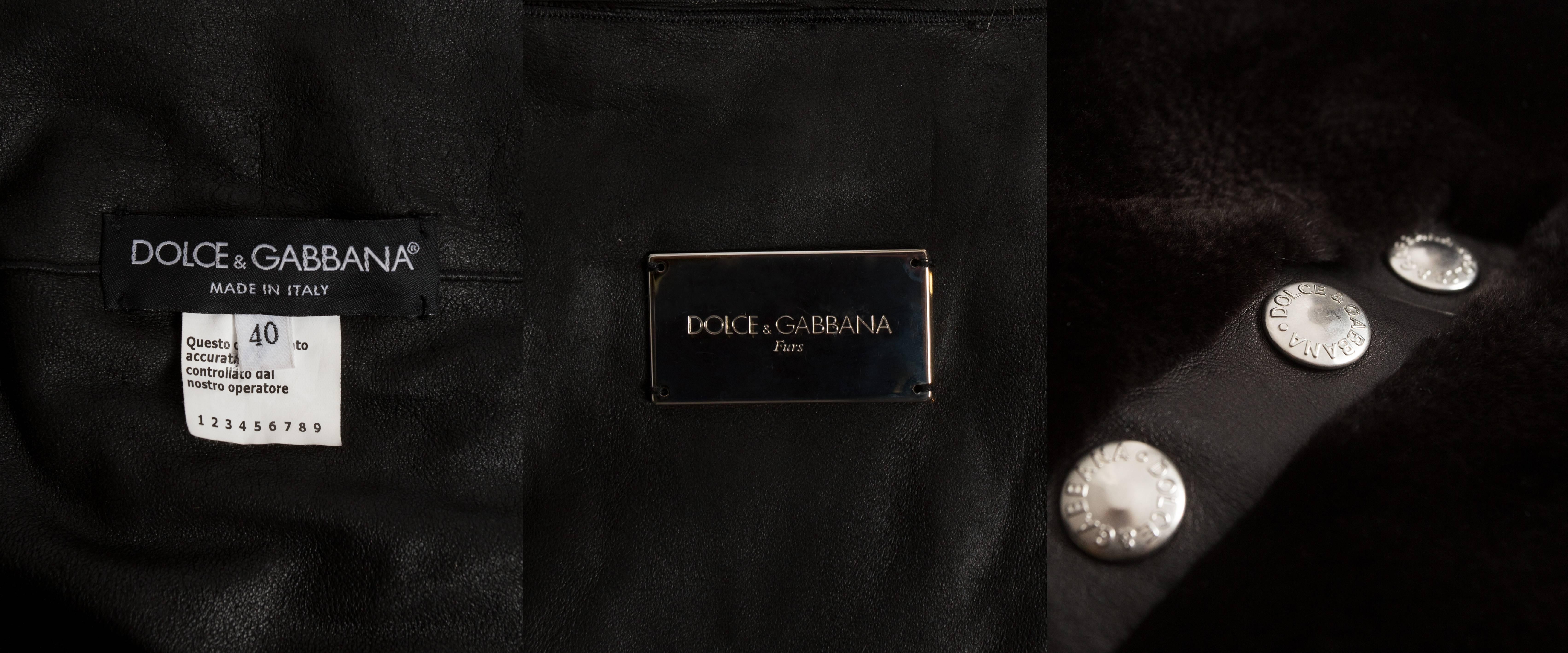 Dolce & Gabbana studded sheared beaver fur cropped jacket, AW 2003 5