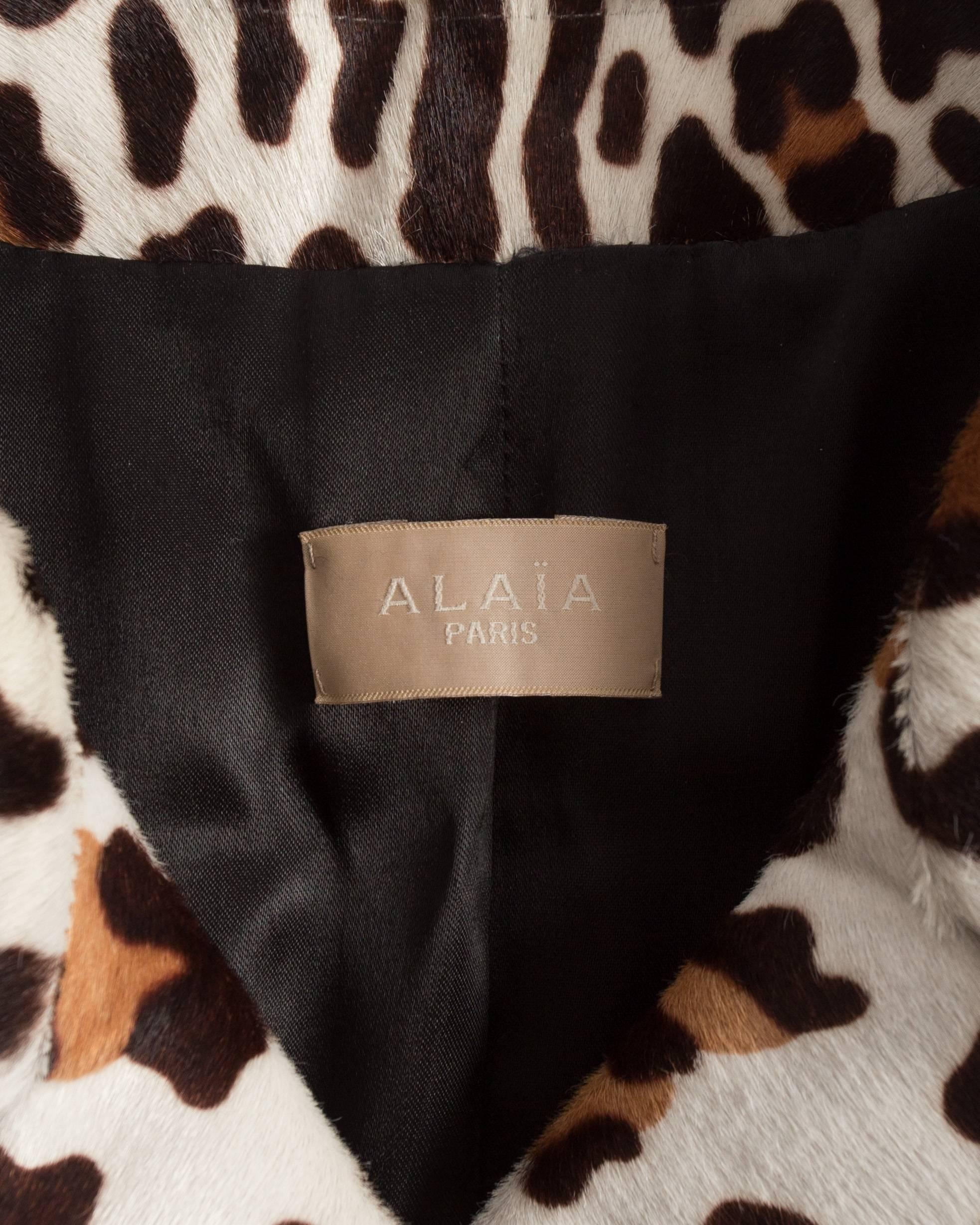 Ensemble manteau et bottes en poils de poney et imprimé léopard Alaia, c. 2010 en vente 5
