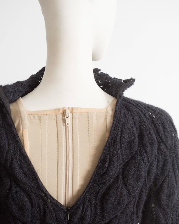 Vivienne Westwood corseted crochet knit mini dress, AW 1993 at 1stDibs