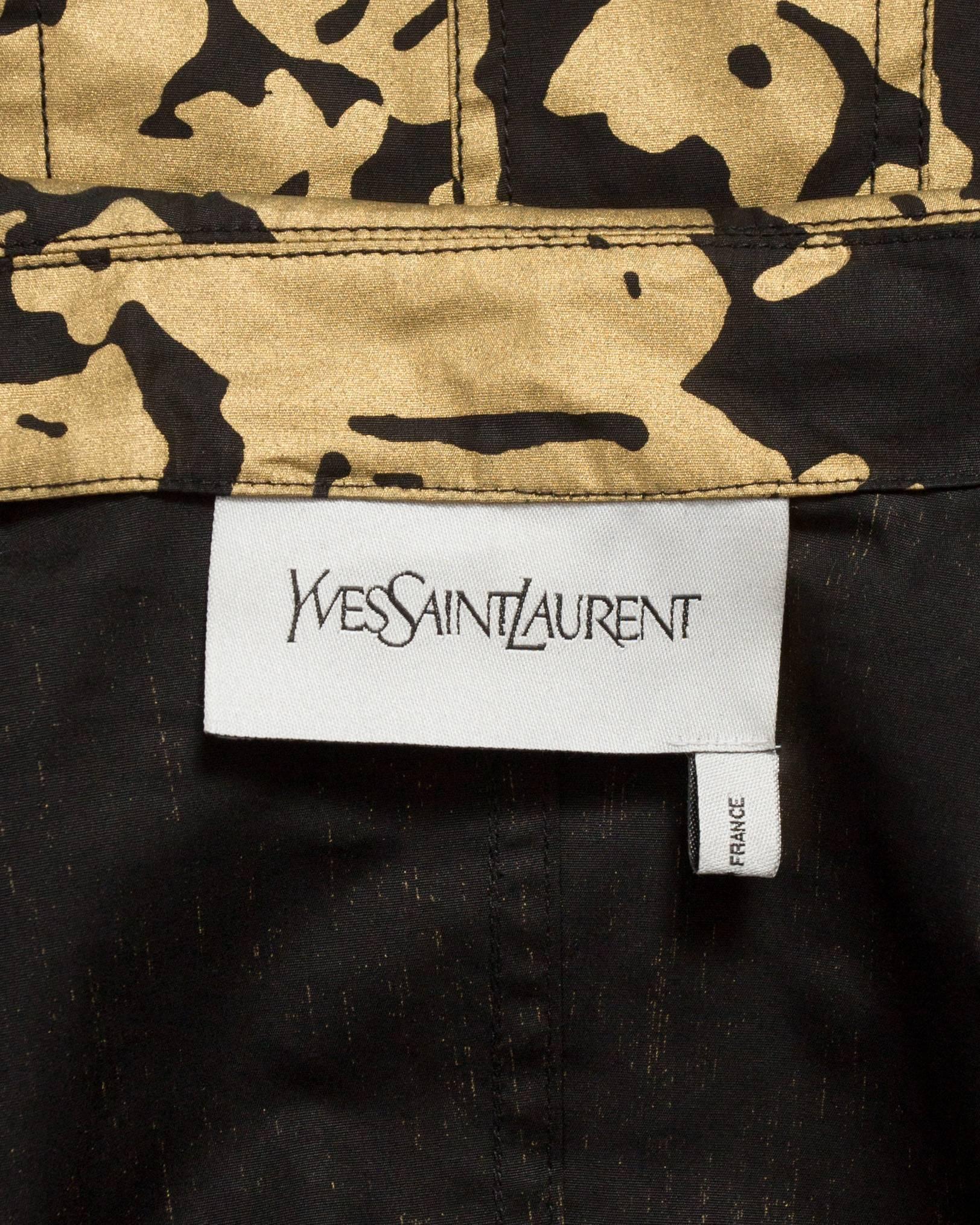 Yves Saint Laurent by Stefano Pilati black and gold evening jacket, circa 2008 1