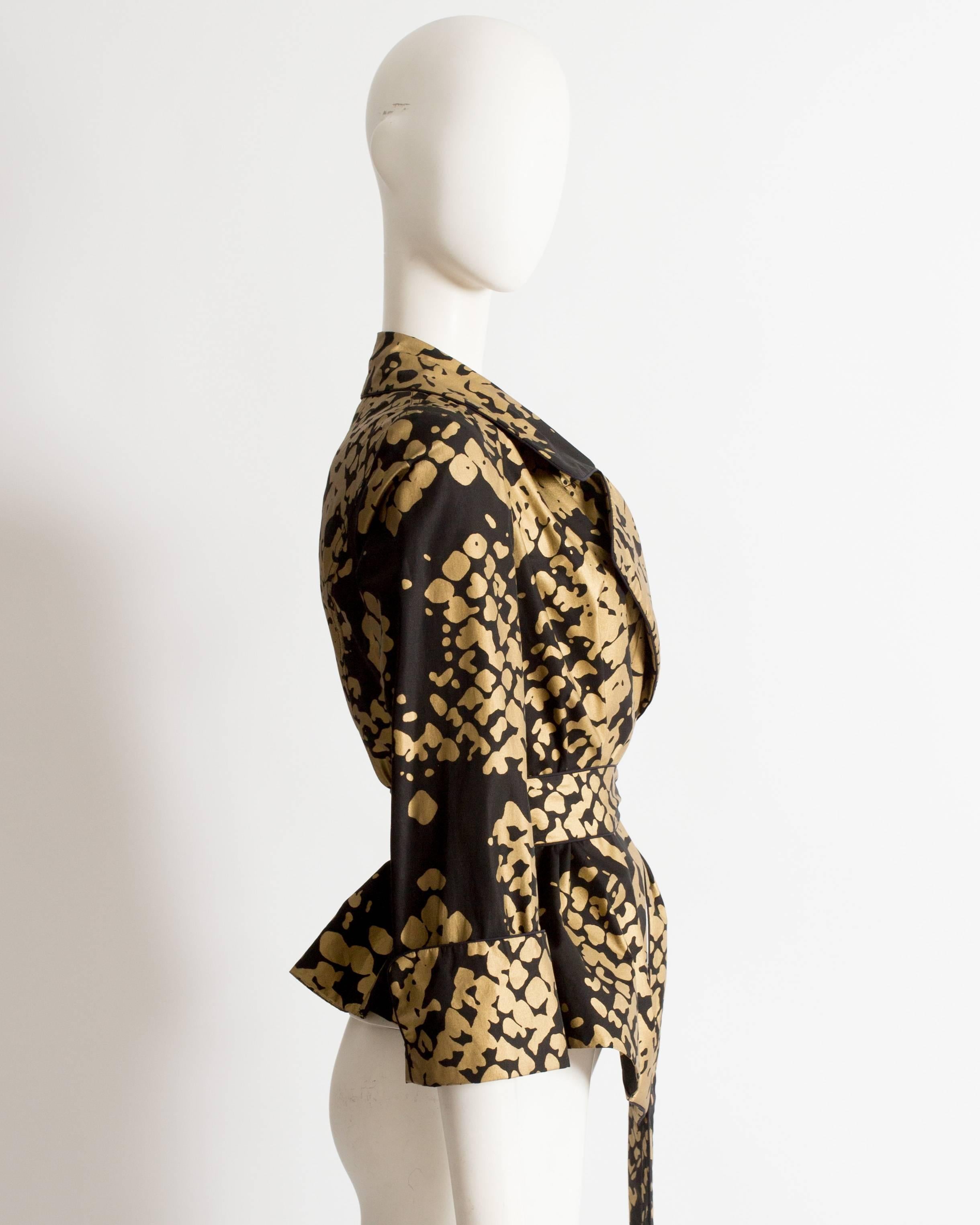 Yves Saint Laurent by Stefano Pilati black and gold evening jacket, circa 2008 In Excellent Condition In London, GB