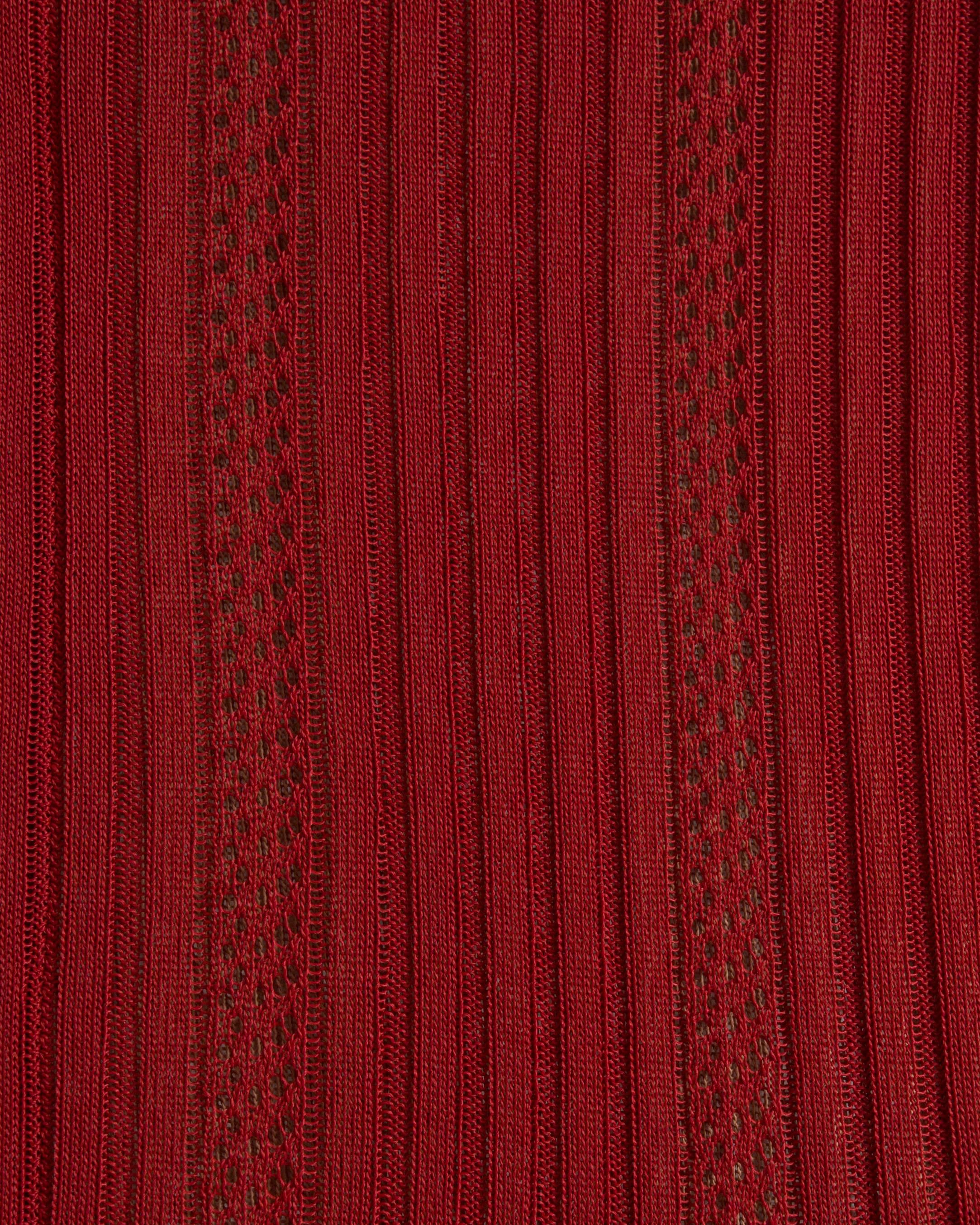 Women's Azzedine Alaia red open knit fishtail evening dress, ss 1996 For Sale