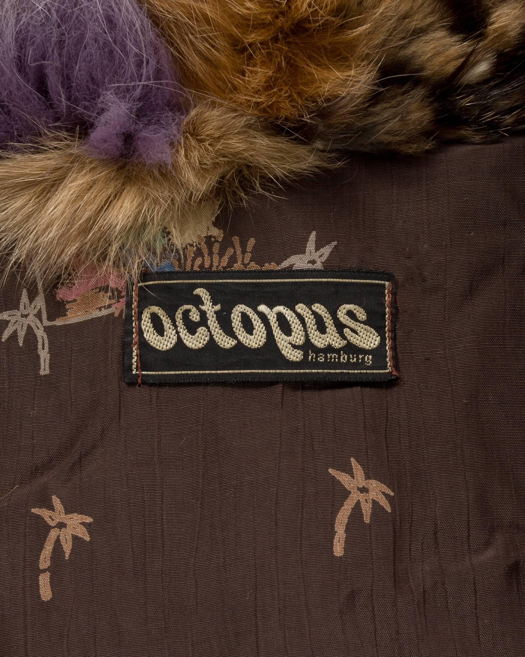 Women's or Men's Patchwork fur coat by 'Octopus', circa 1970s
