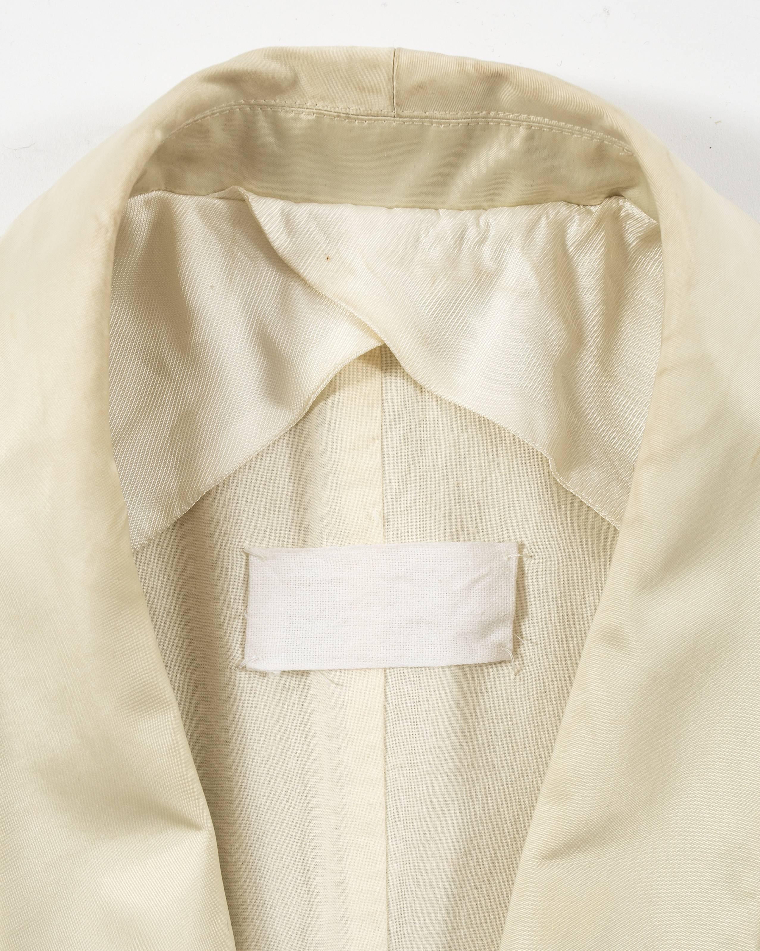 Margiela Spring-Summer 1993 ivory cotton canvas jacket 1