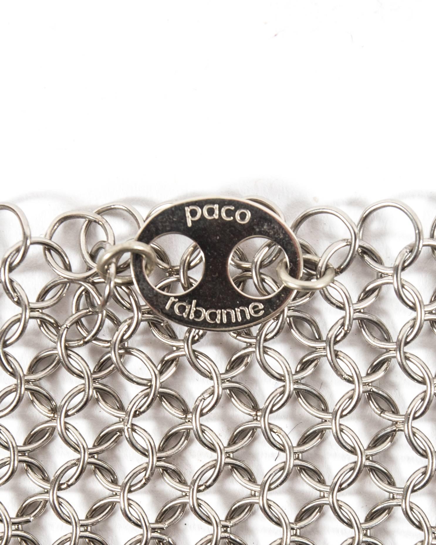 Women's Paco Rabanne silver metal chainmail vest