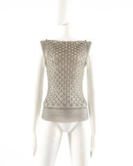 Paco Rabanne silver metal chainmail vest