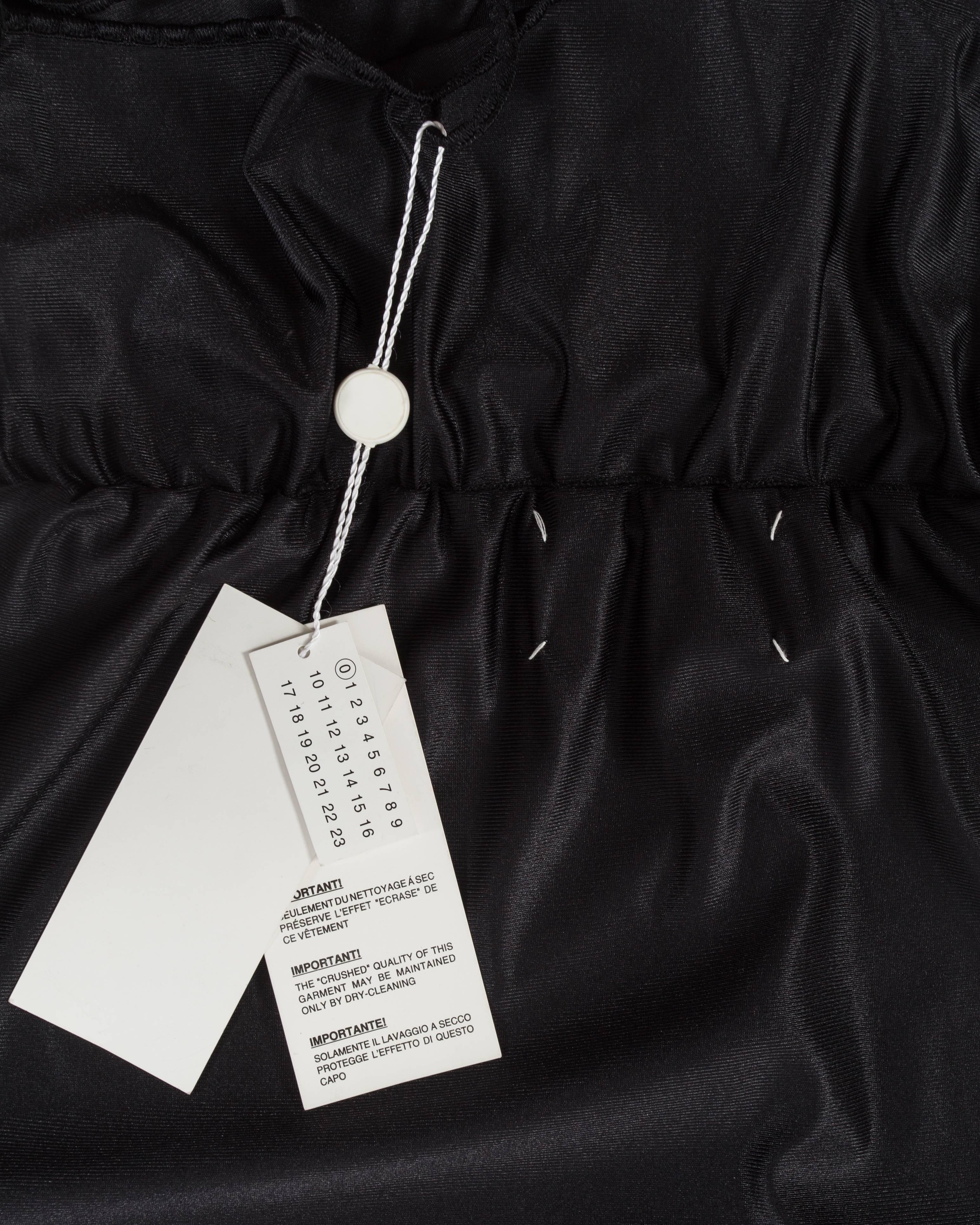 Women's Martin Margiela black artisanal slip dress reconstructed into a skirt, ss 2003 For Sale