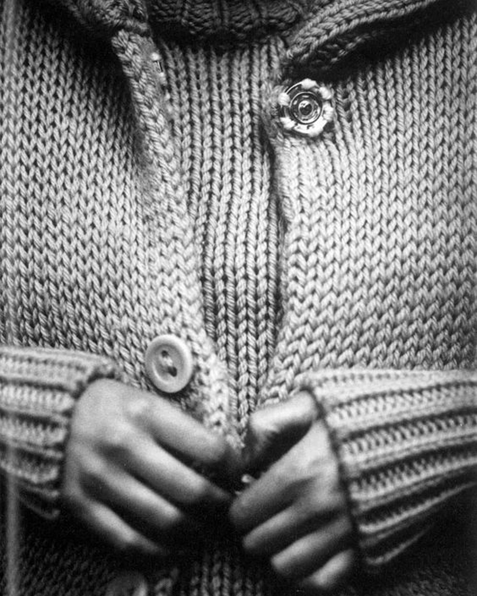 Maison Martin Margiela Autumn-Winter 1994 enlarged reproduction of a doll's sweater vest from the early 1960s. 
