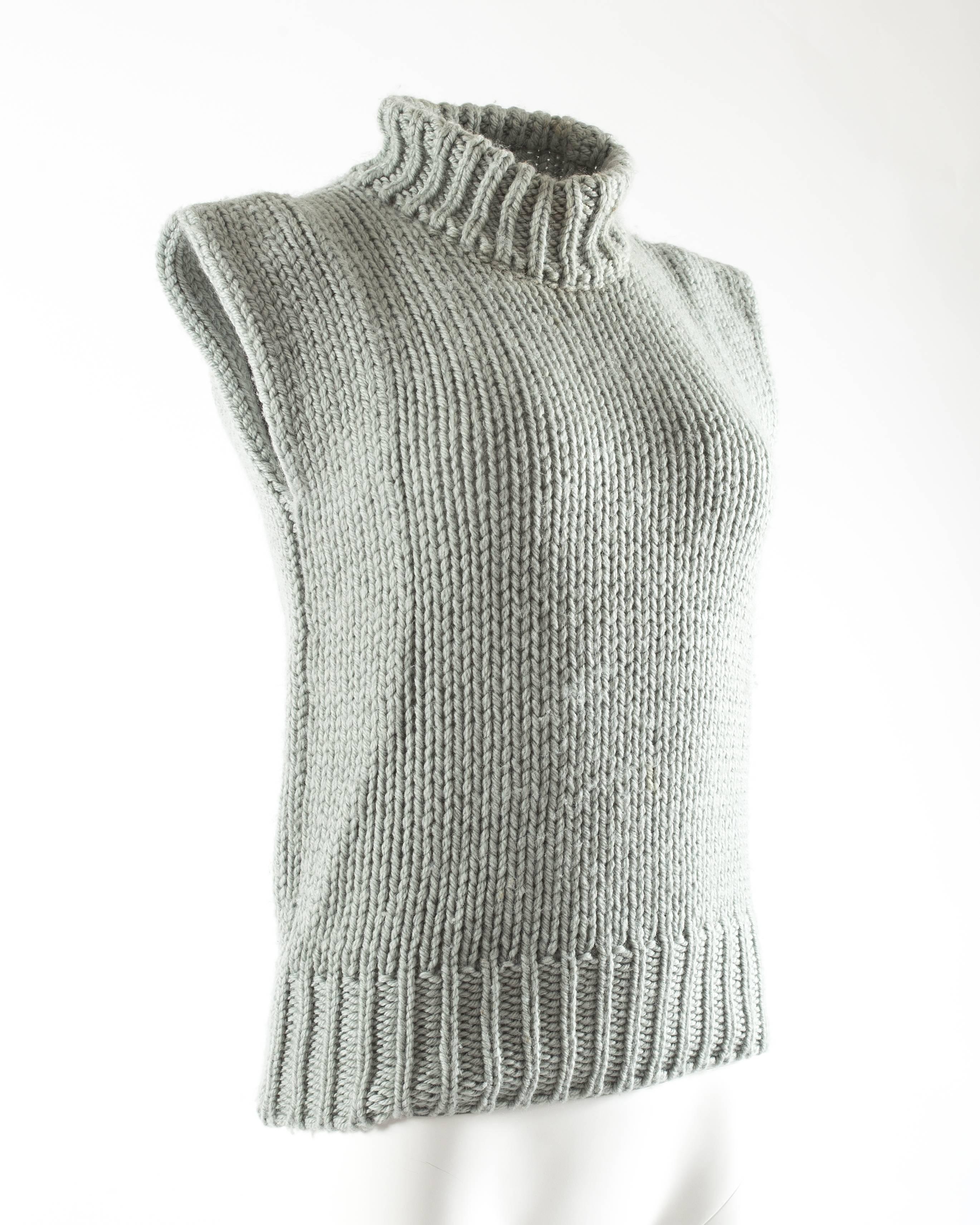 Margiela Autumn-Winter 1994 reproduction of a doll's sweater vest In Good Condition In London, GB