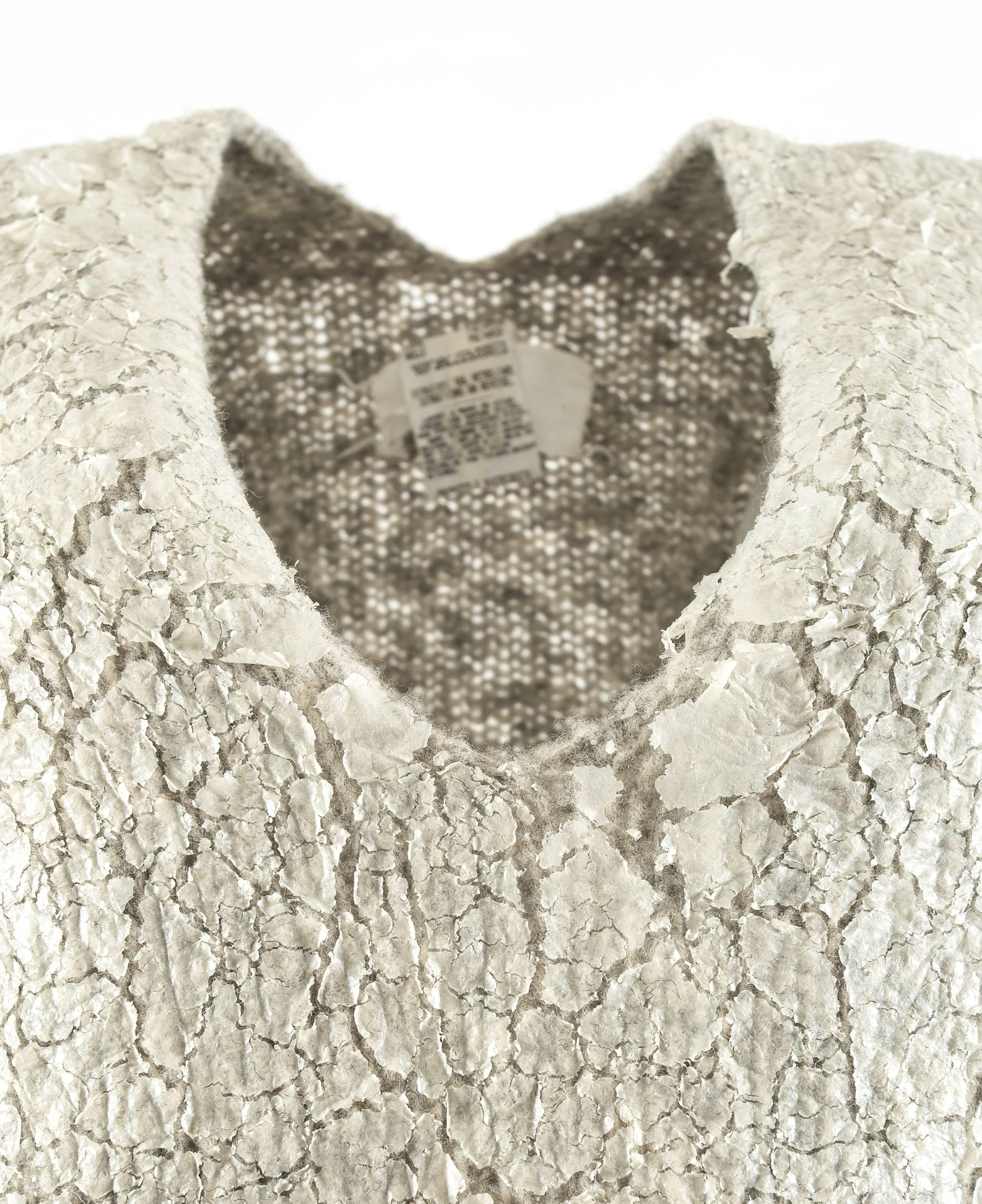 Pull surdimensionné en laine tricotée grise Martin Margiela, A/H 1998 Bon état - En vente à London, GB
