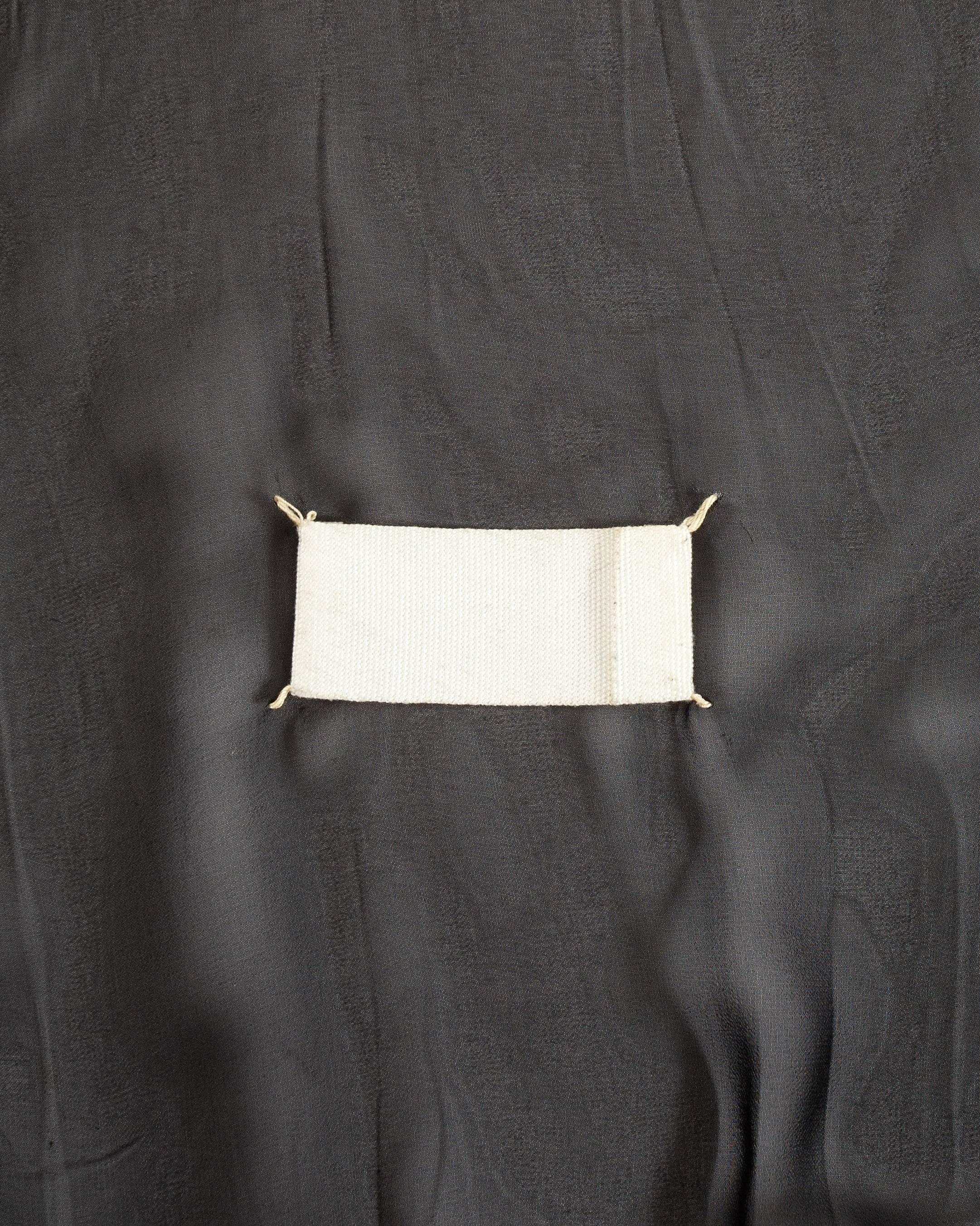 Women's Martin Margiela black silk chiffon evening wrap dress with metal s-hook, ss 1999 For Sale