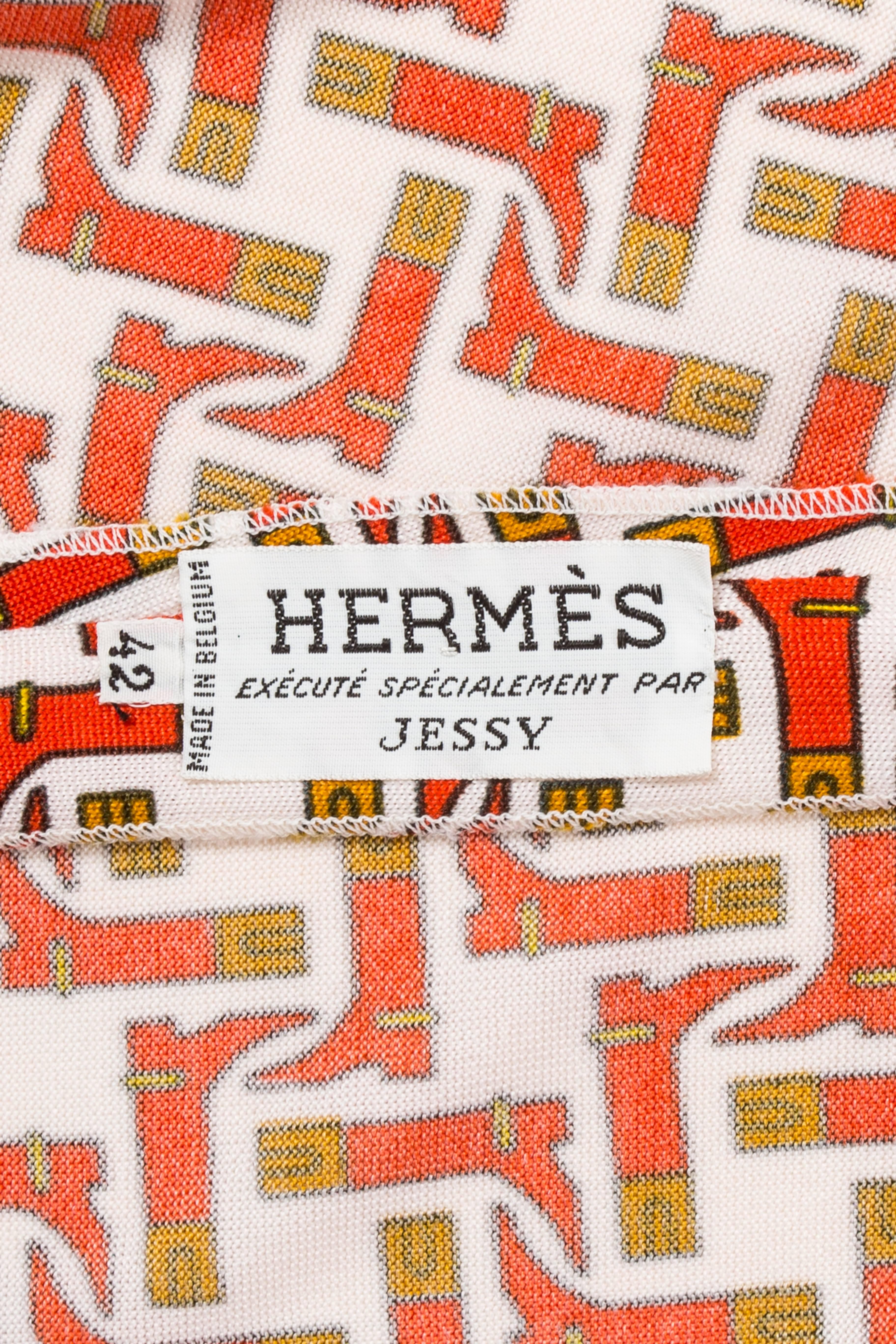 Hermes 1970s novelty print jersey maxi dress 3