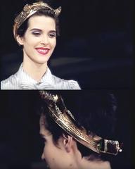 Vivienne Westwood Autumn-Winter 1991 leather headband with light up horns