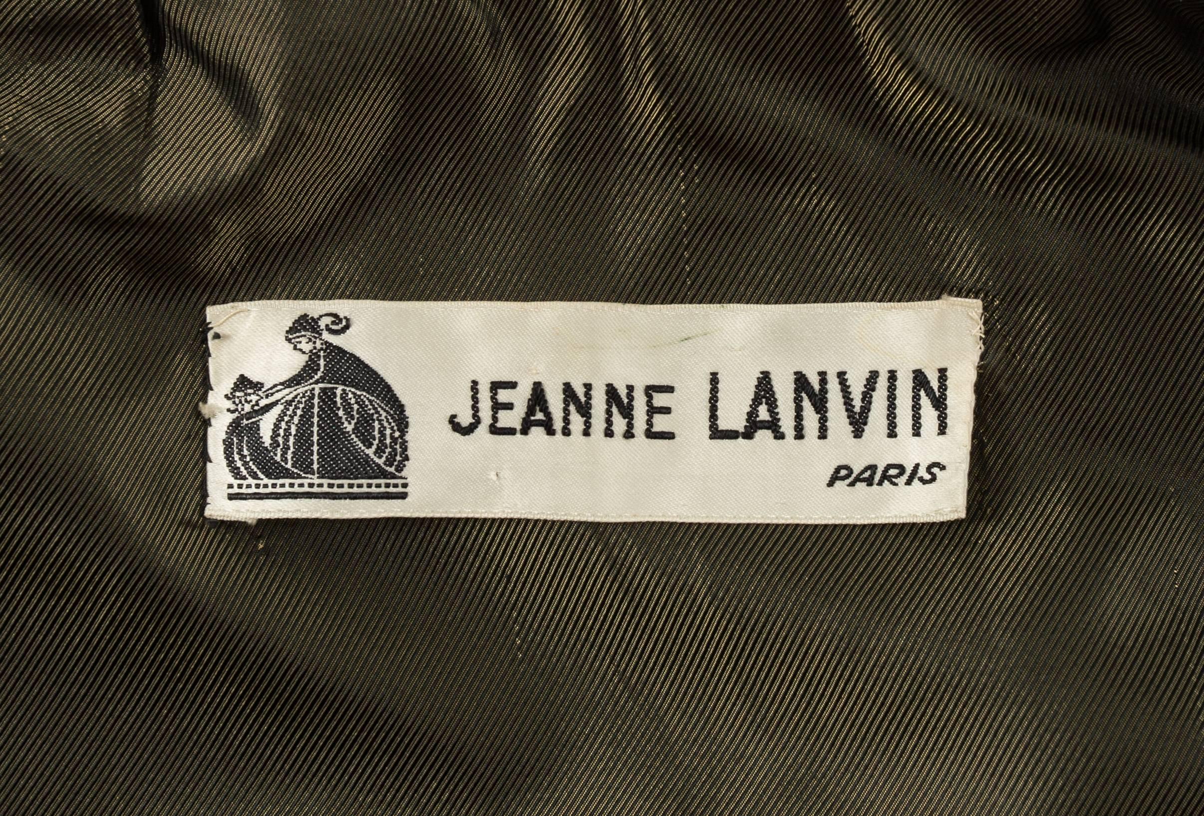 Women's Jeanne Lanvin haute couture green tartan tweed coat and skirt set, c. 1940s For Sale