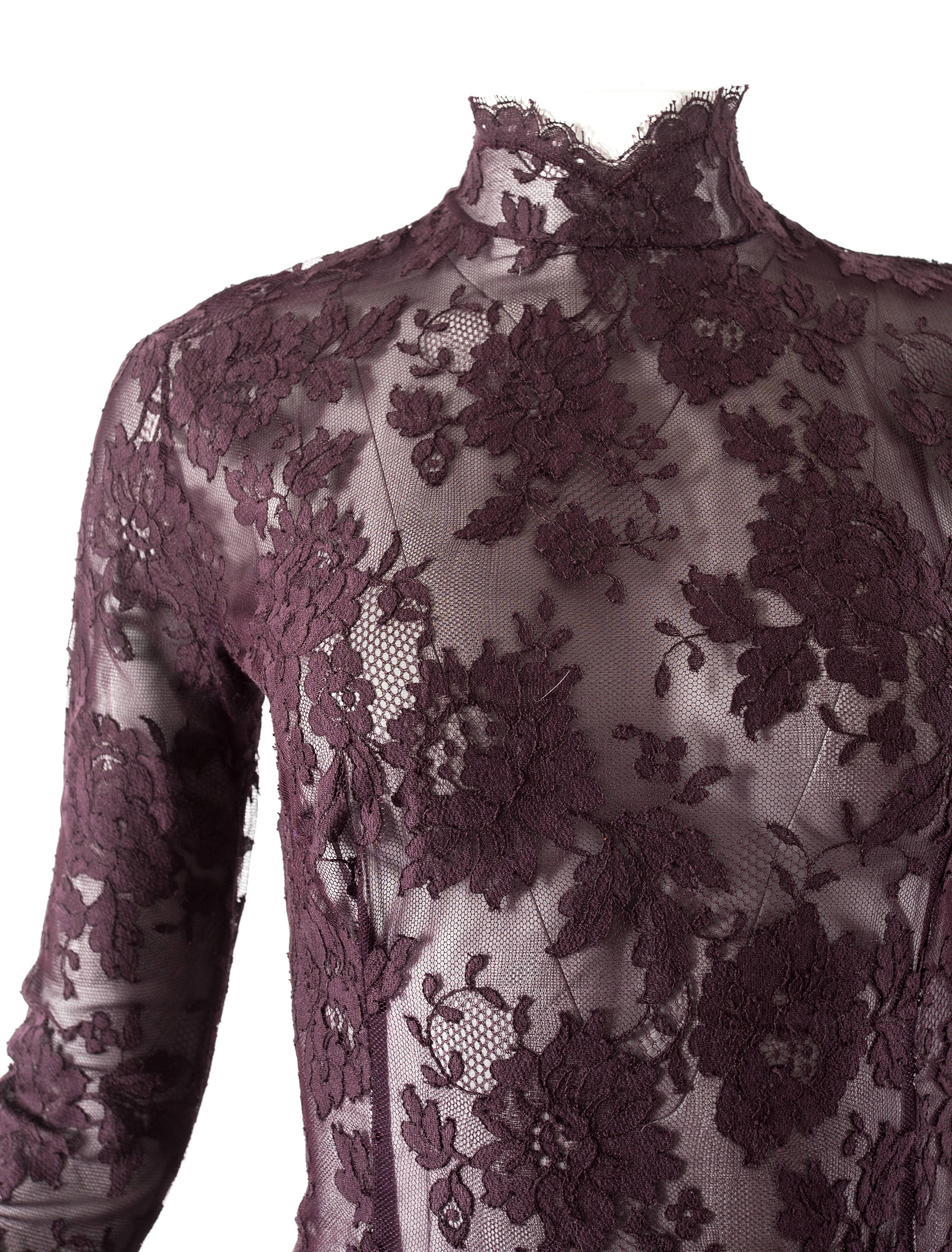 Givenchy by John Galliano Haute Couture Autumn-Winter 1996 lace mini dress In Excellent Condition In London, GB