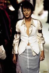 Martin Margiela white-painted oversized artisanal waistcoat, ss 1993