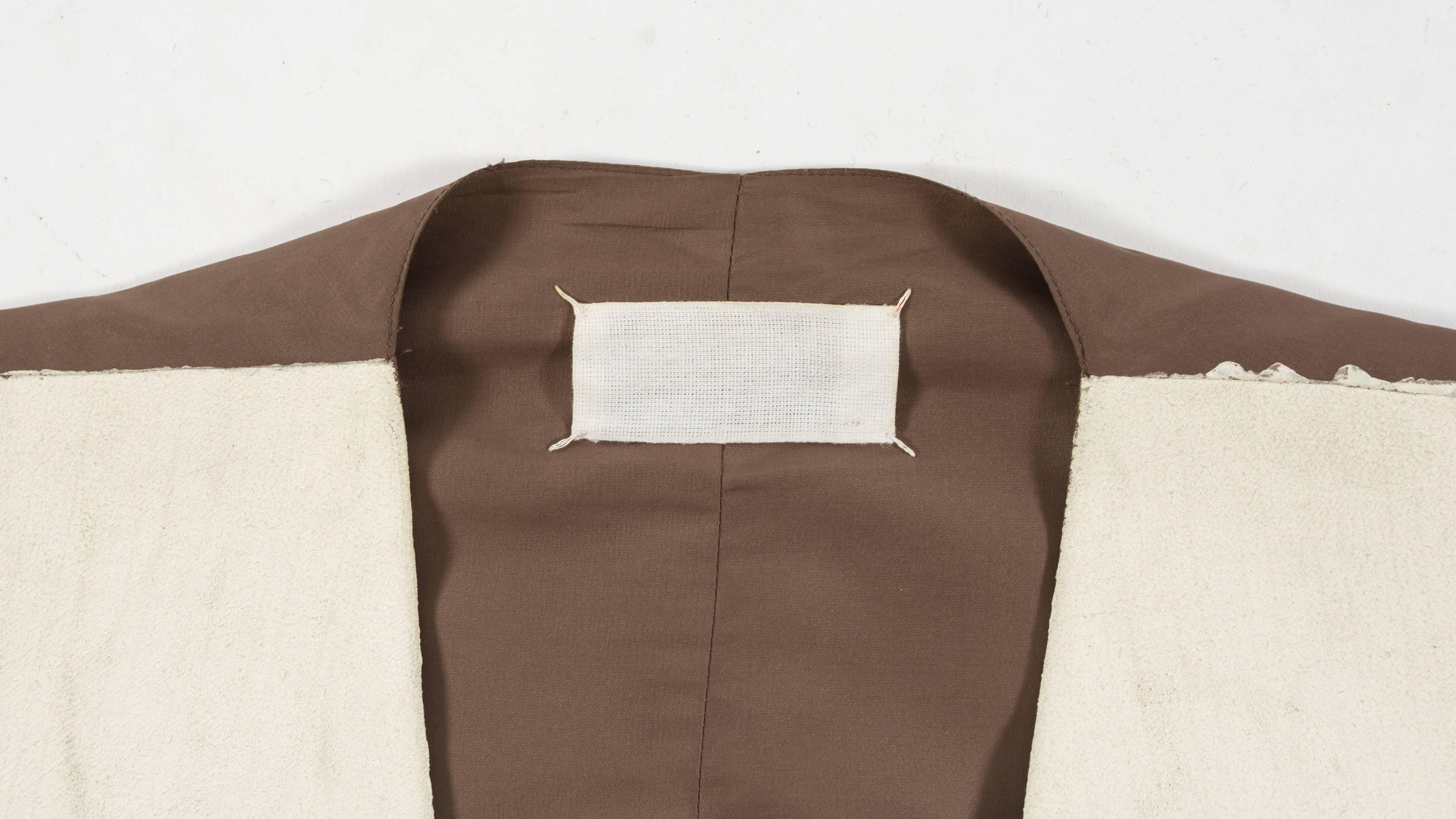 Martin Margiela white-painted oversized artisanal waistcoat, ss 1993 For Sale 2