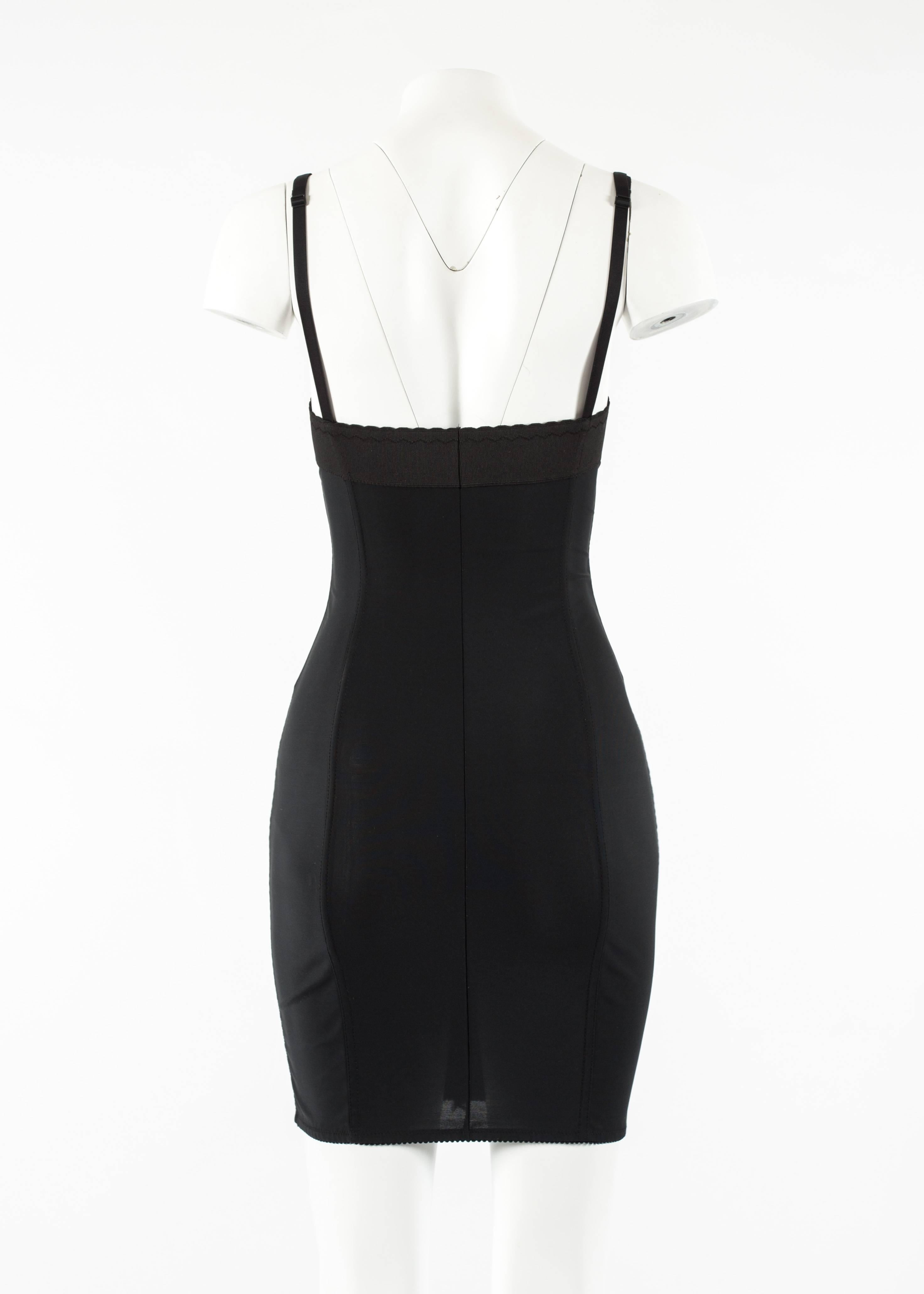 Black Dolce & Gabbana Spring-Summer 2003 black corset evening dress