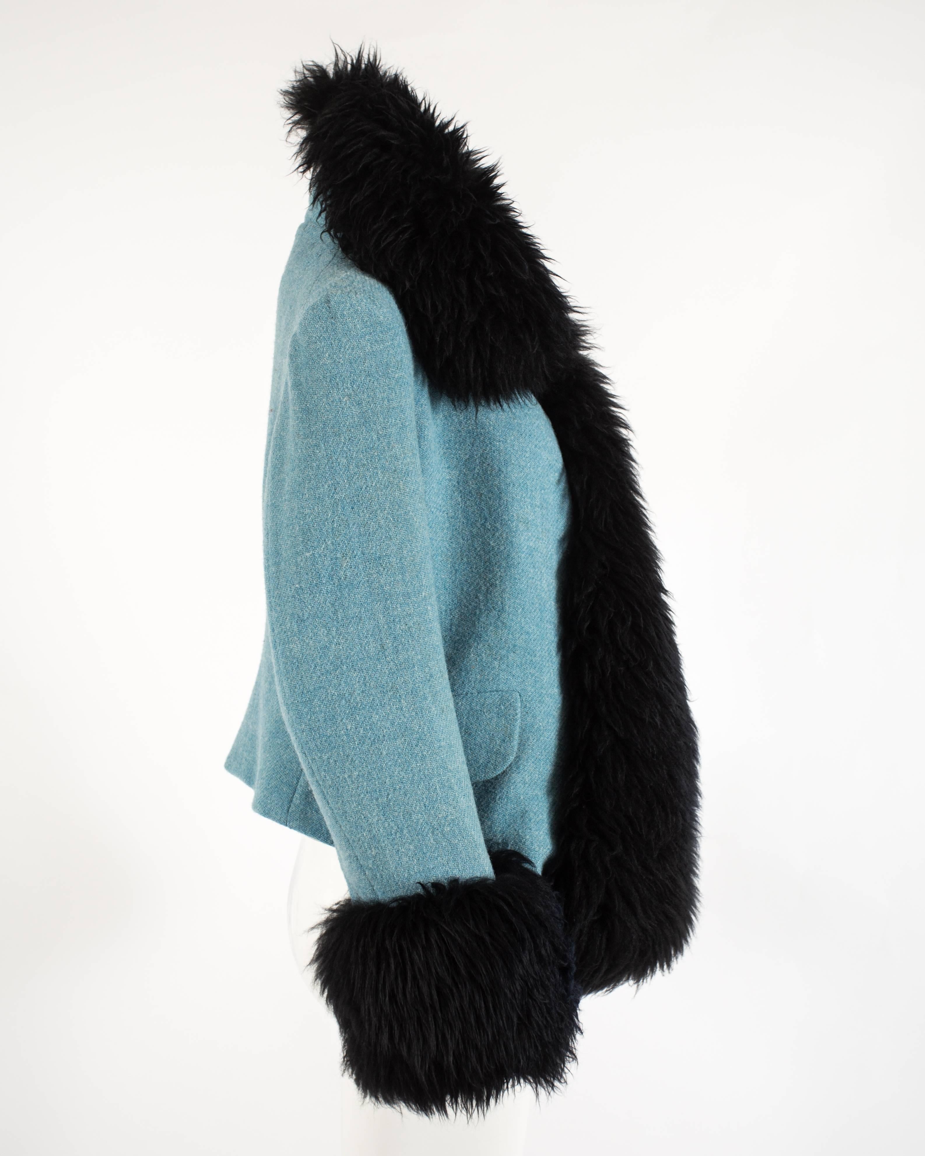 Vivienne Westwood Autumn-Winter 1991 Harris Tweed jacket with sheepskin 1