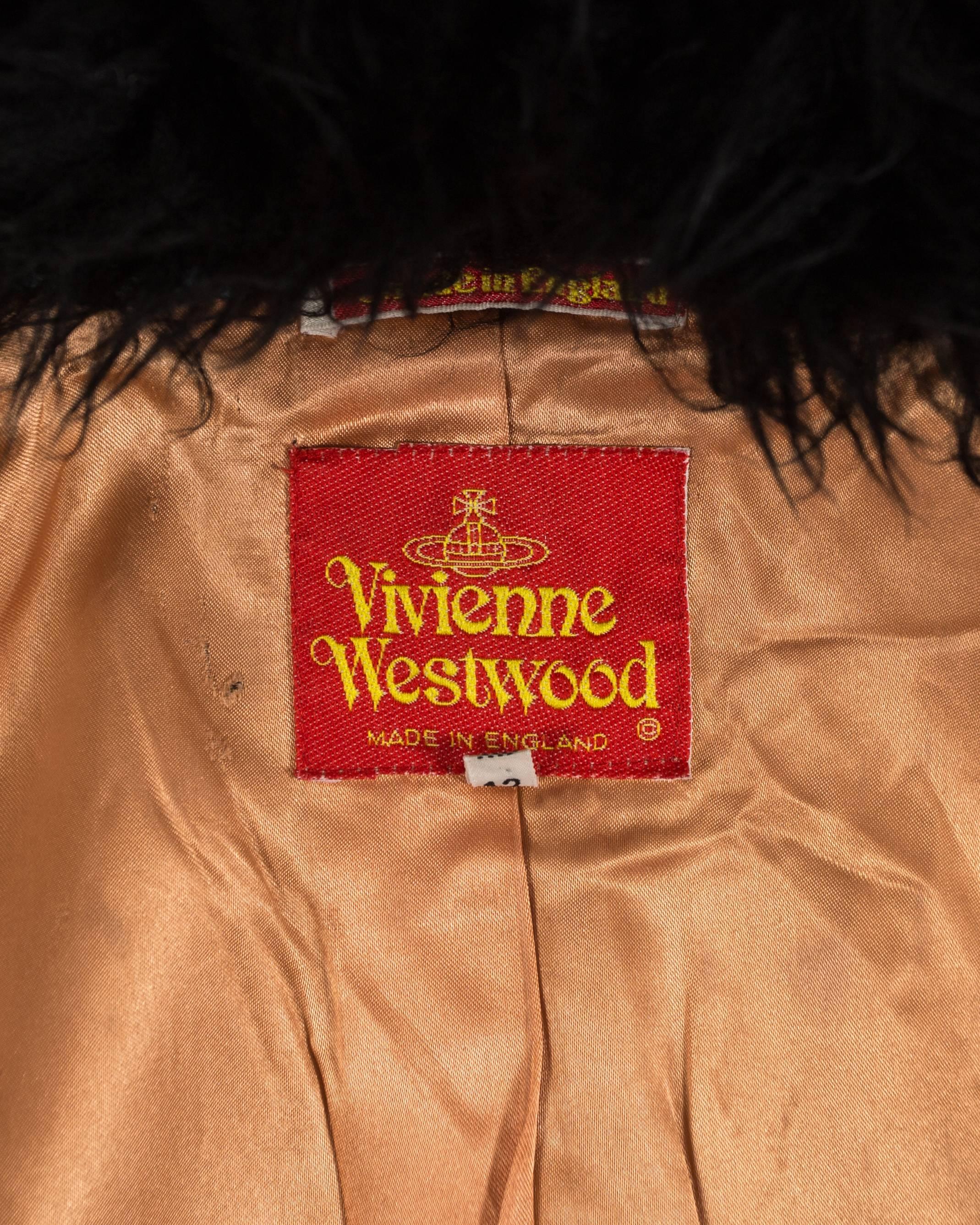 Vivienne Westwood Autumn-Winter 1991 Harris Tweed jacket with sheepskin 2