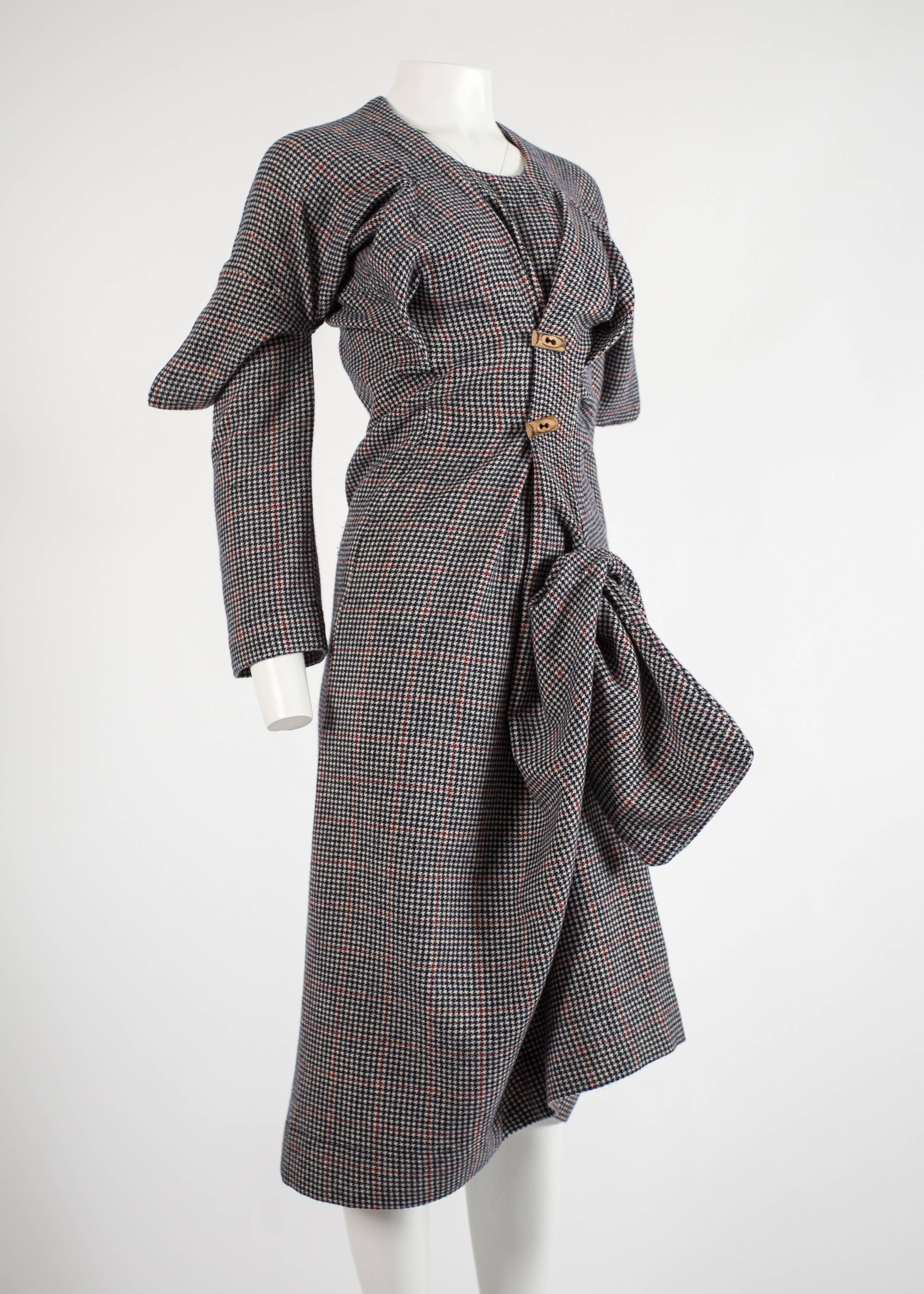 Worlds End by Vivienne Westwood checked wool 'Witches' dress, fw 1983 ...