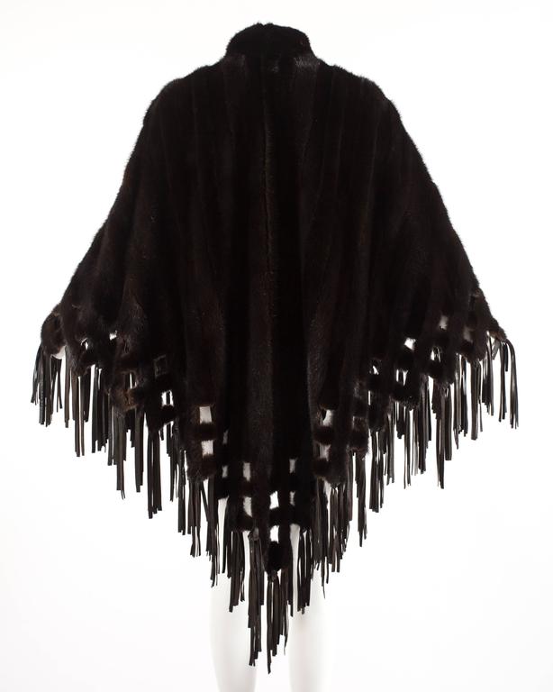 Écharpe Vintage En Vison Marron Foncé - Fourrure Authentique, Occasion, Style Rétro