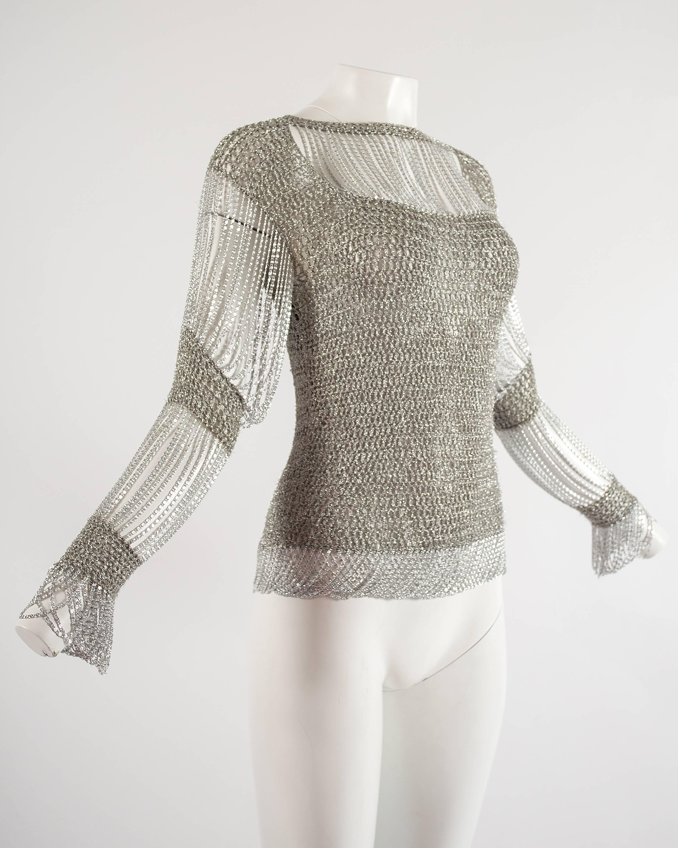 silver evening sweater