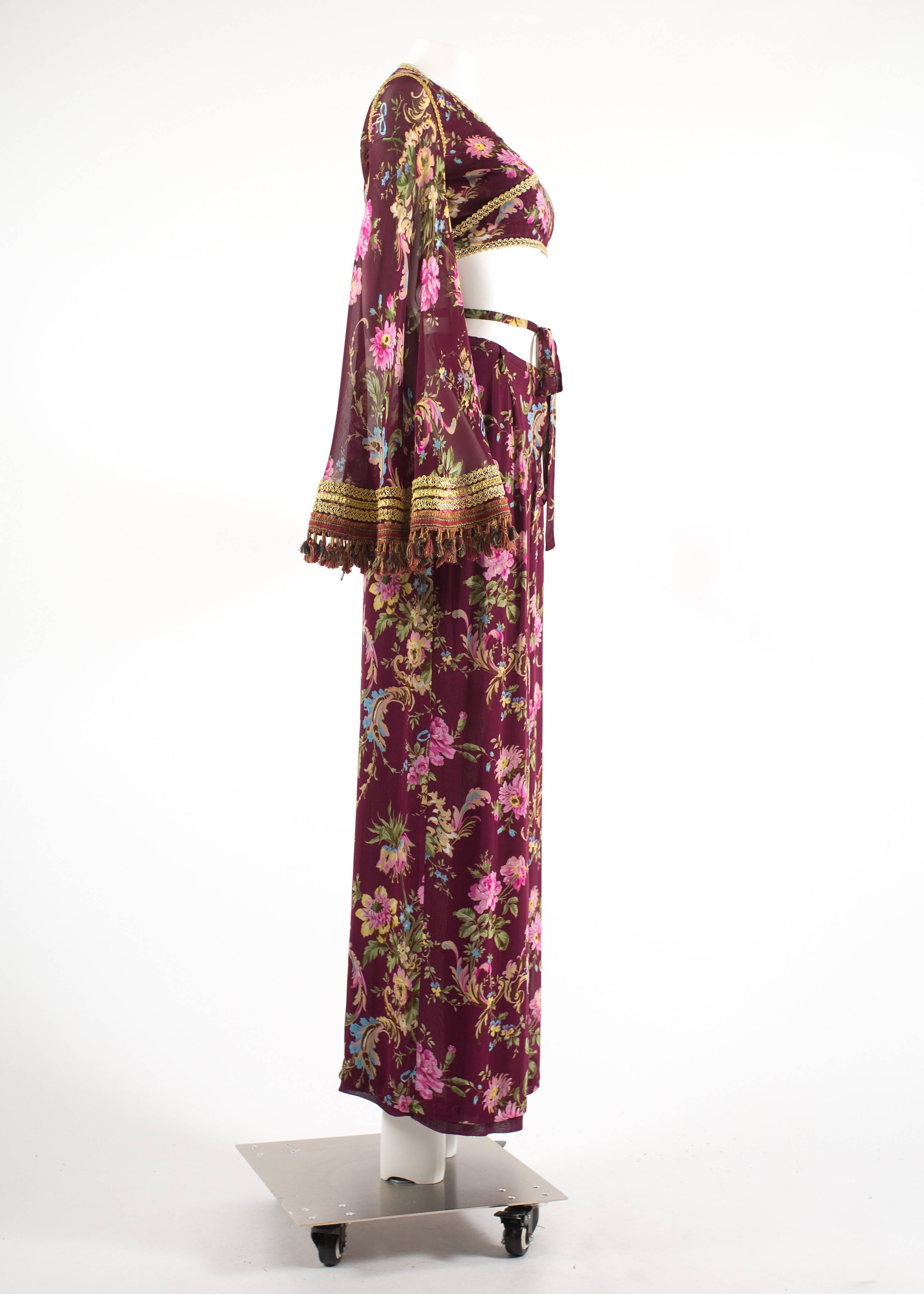 Dolce & Gabbana Spring-Summer 1994 silk chiffon gypsy pant suit In Excellent Condition In London, GB