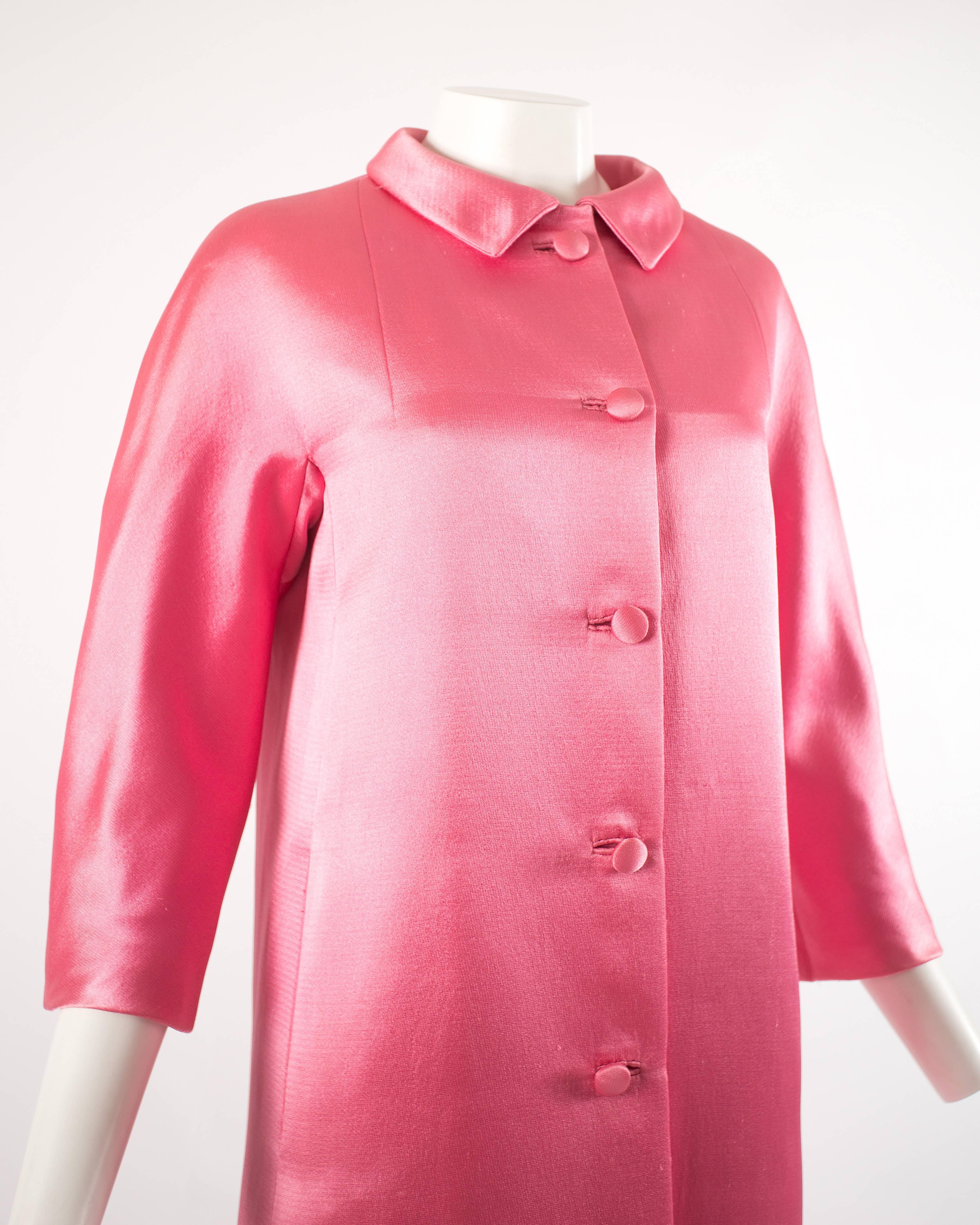 pink evening coat