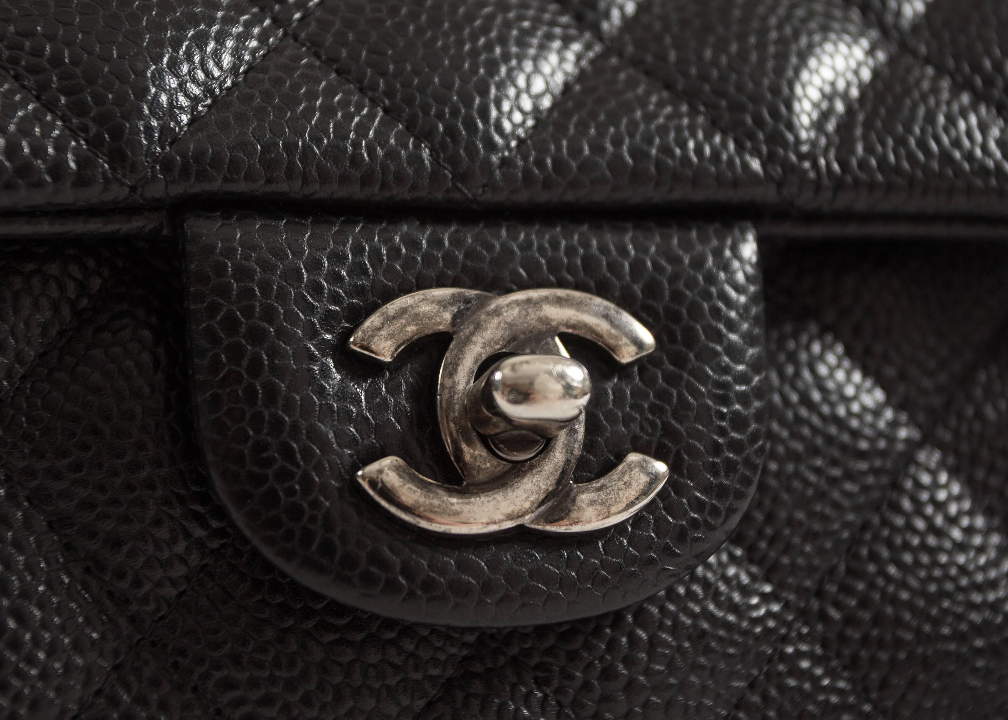 Women's Chanel Black Caviar Mini Classic Crossbody Flap Bag