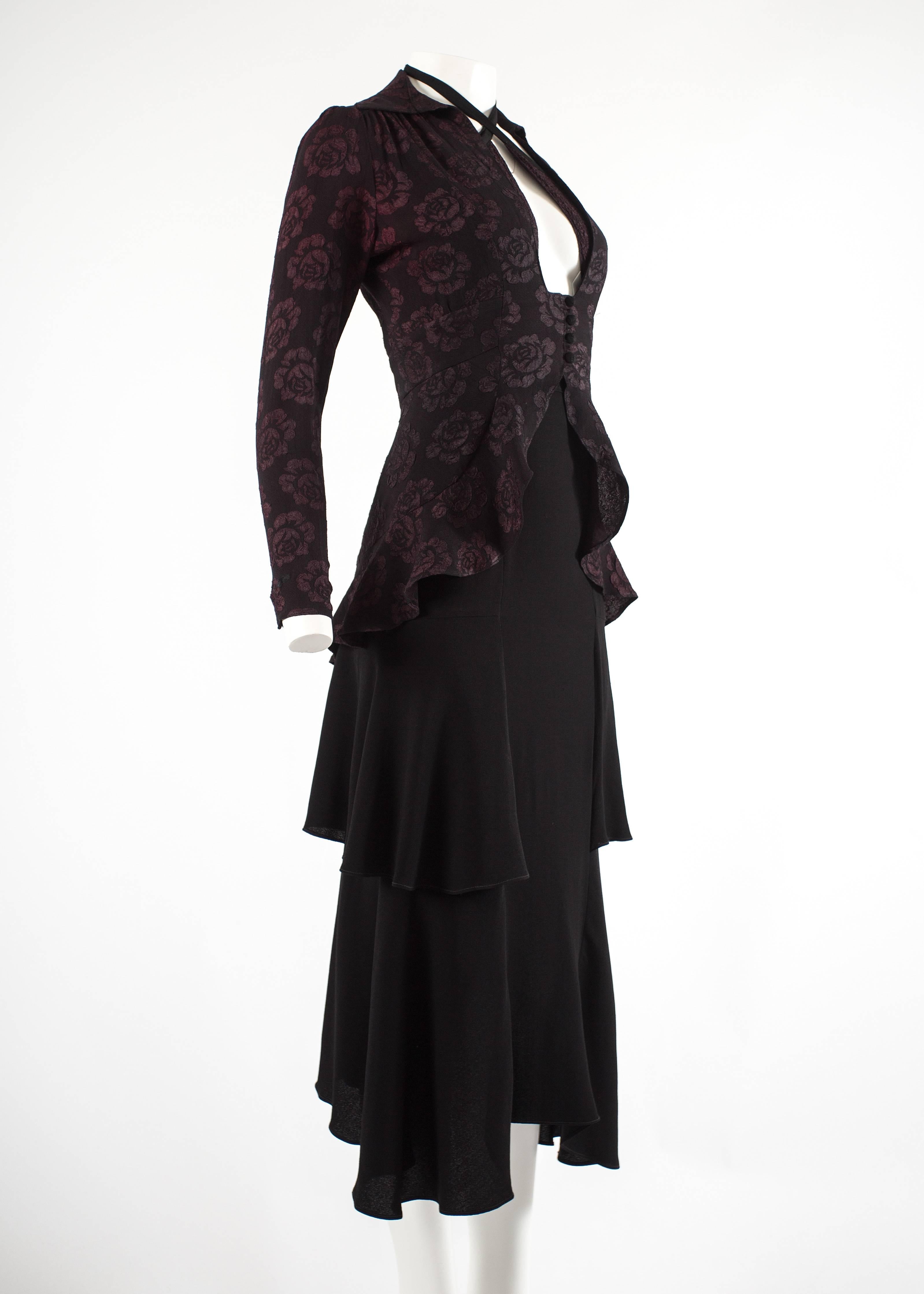 Ossie Clark 1972 halter neck evening dress and blouse ensemble  In Good Condition In London, GB