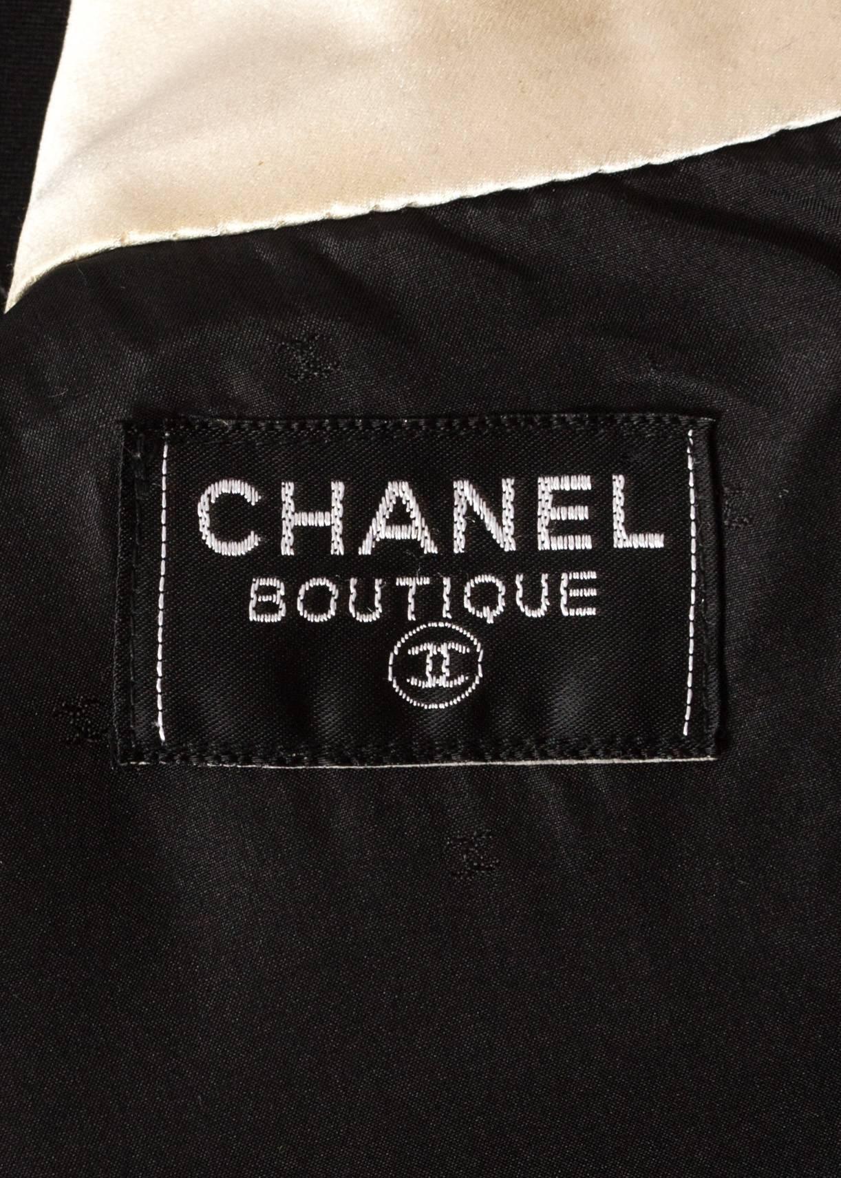 Chanel 1980s black silk evening tailcoat  4