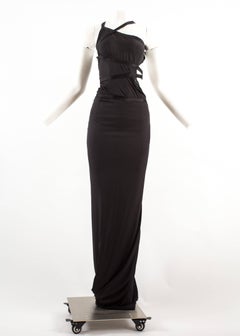 Tom Ford for Gucci Autumn-Winter 2003 black silk bondage evening dress