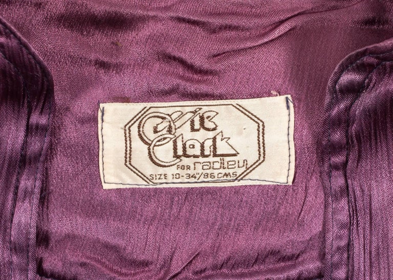 Ossie Clark 1970 pleated purple evening dress at 1stDibs