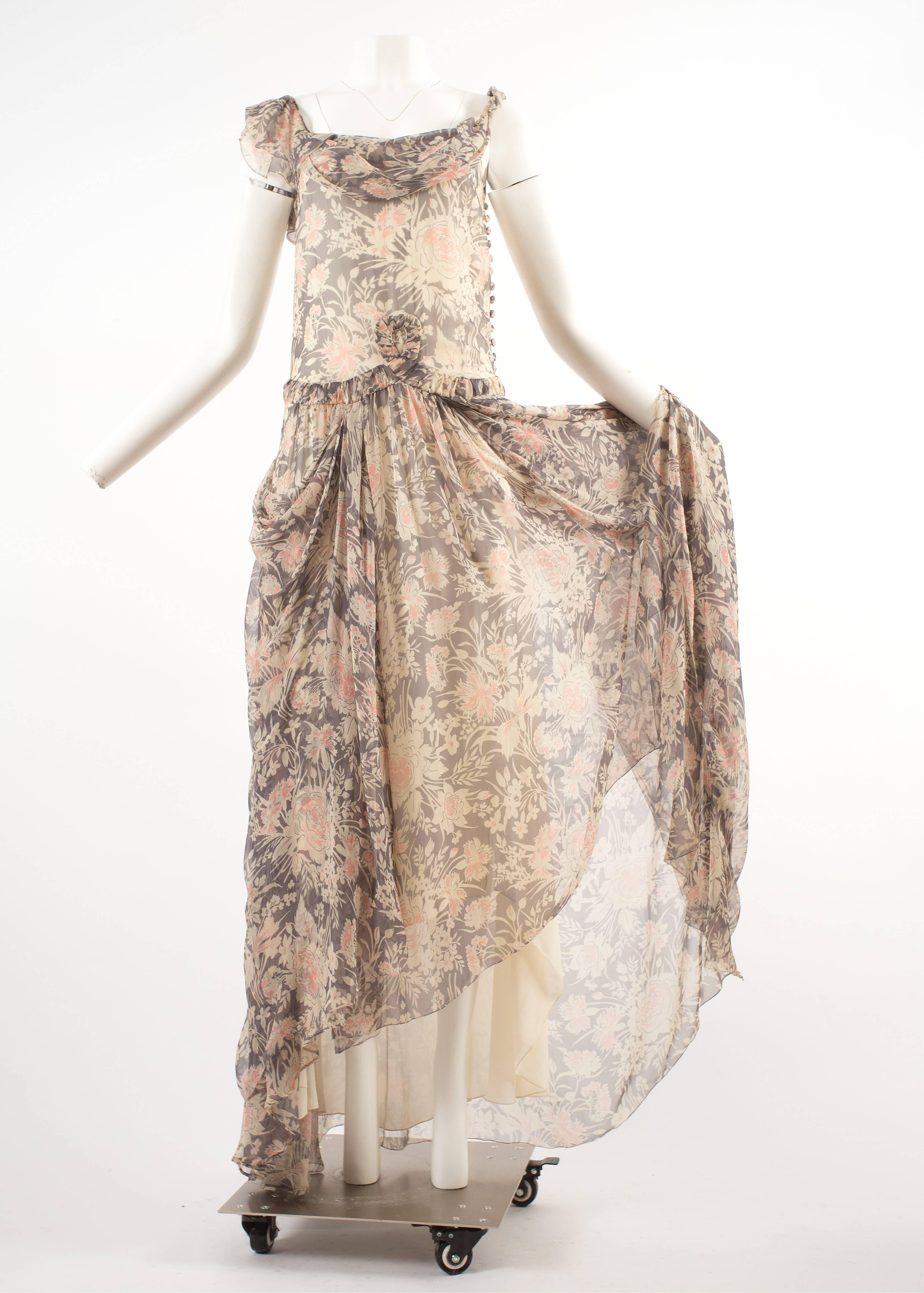 drop waist evening dress