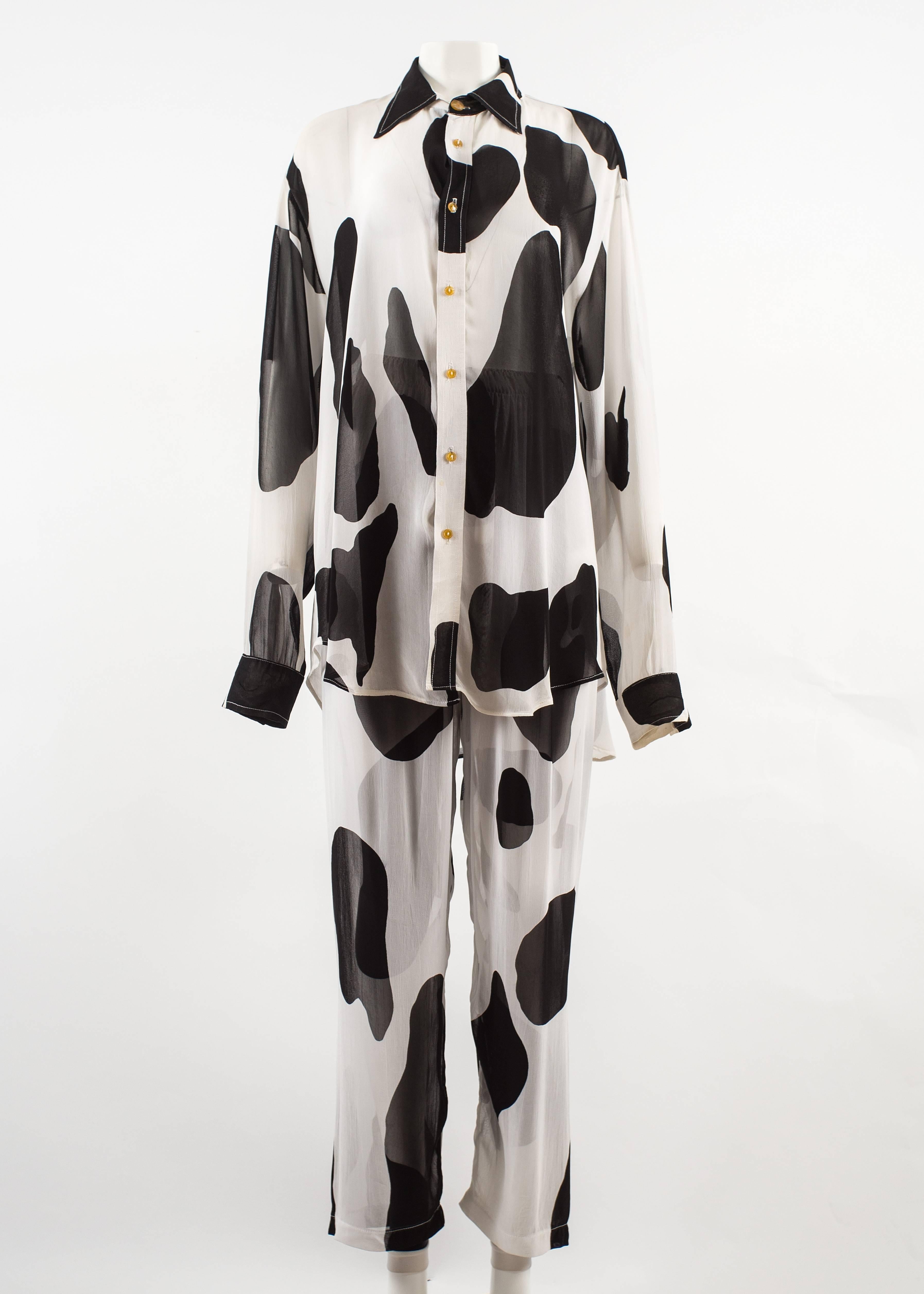 cow print suit