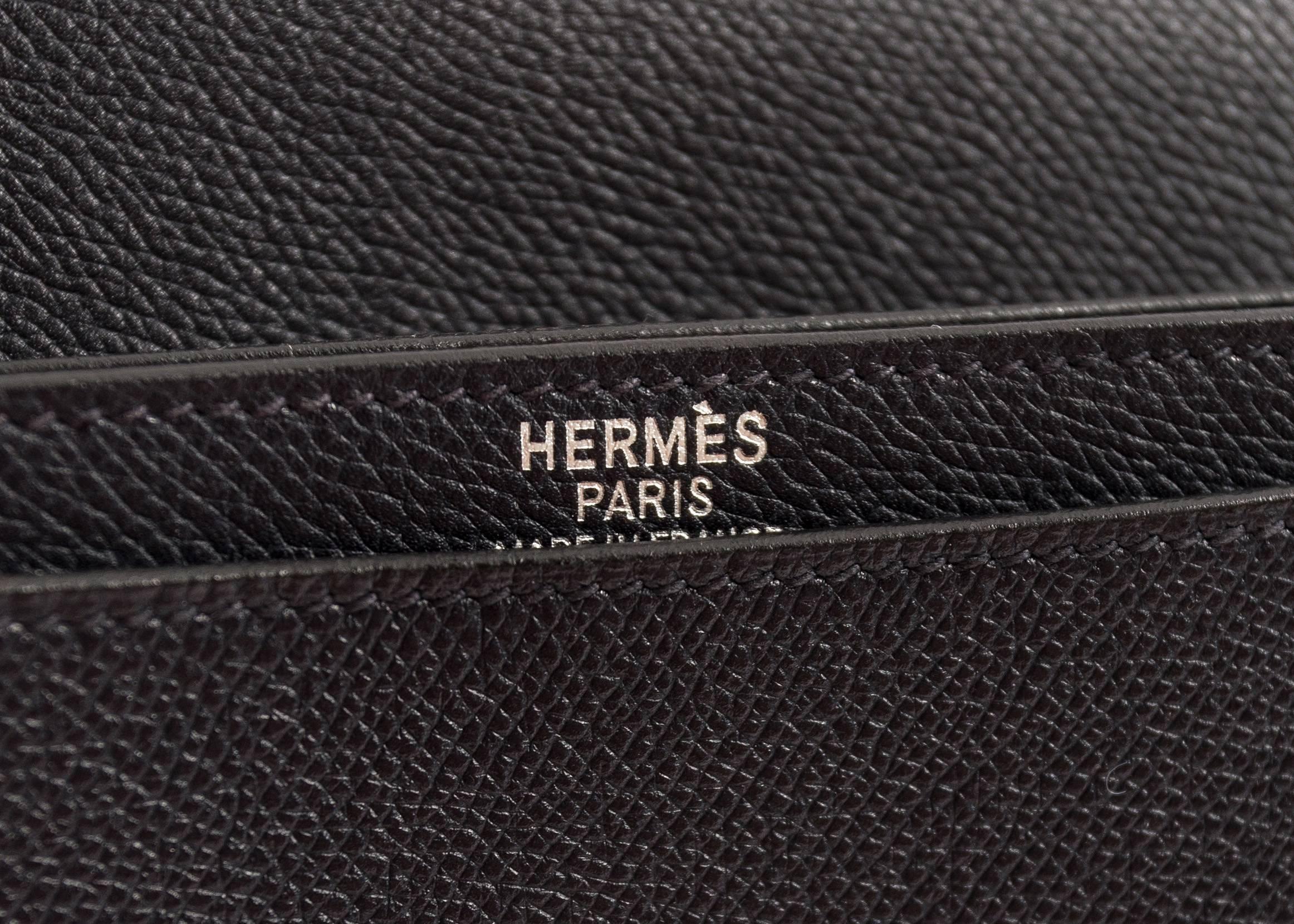 Hermes 2006 Kelly Depeche briefcase 

- navy blue epsom leather
- silver hardware
- keys, padlock and clochette
- size 38 
- three compartments 
- stamp 'J' in square (2006)
- excellent condition