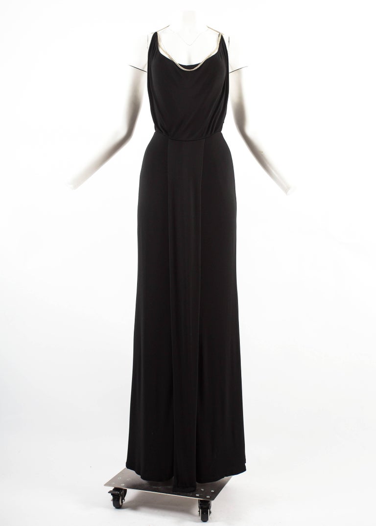 Gucci Autumn-Winter 2006 backless black evening dress with metal chains ...