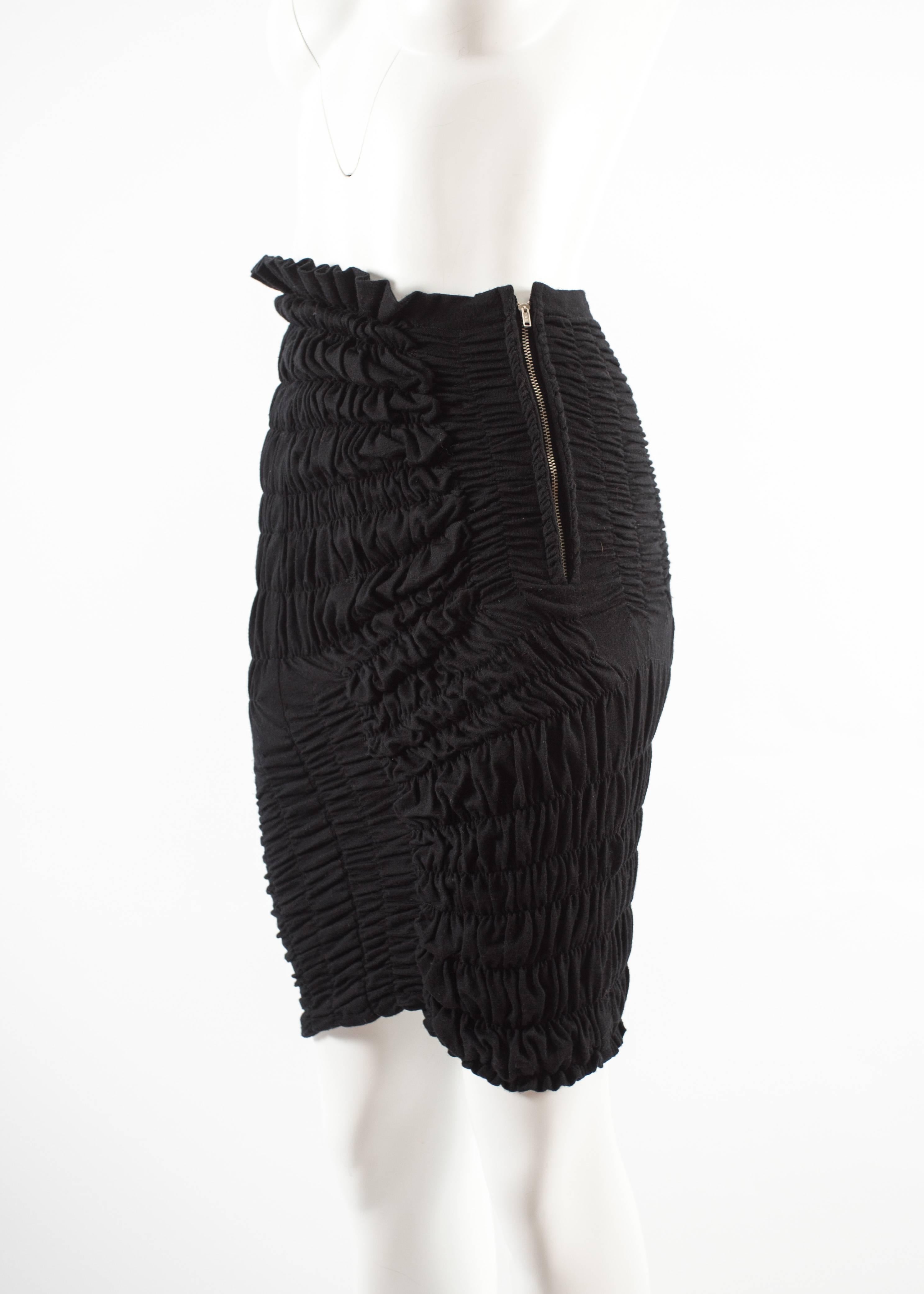 zara patchwork skirt with ruffles