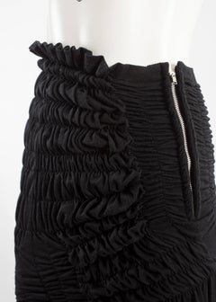Comme des Garcons Autumn-Winter 1989 black jersey smocked skirt