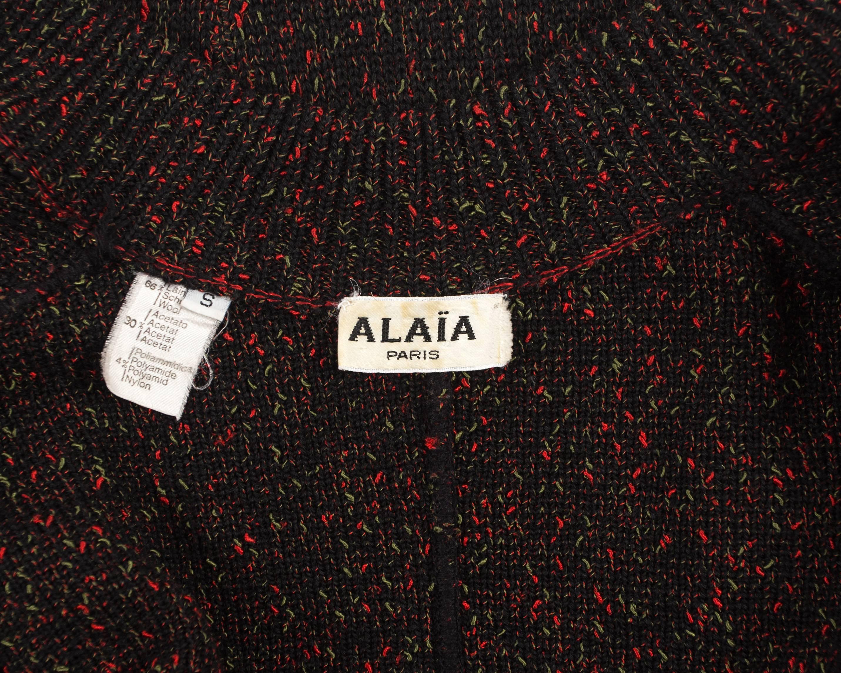 Alaia Autumn-Winter 1986 knitted zipper mini dress For Sale 2