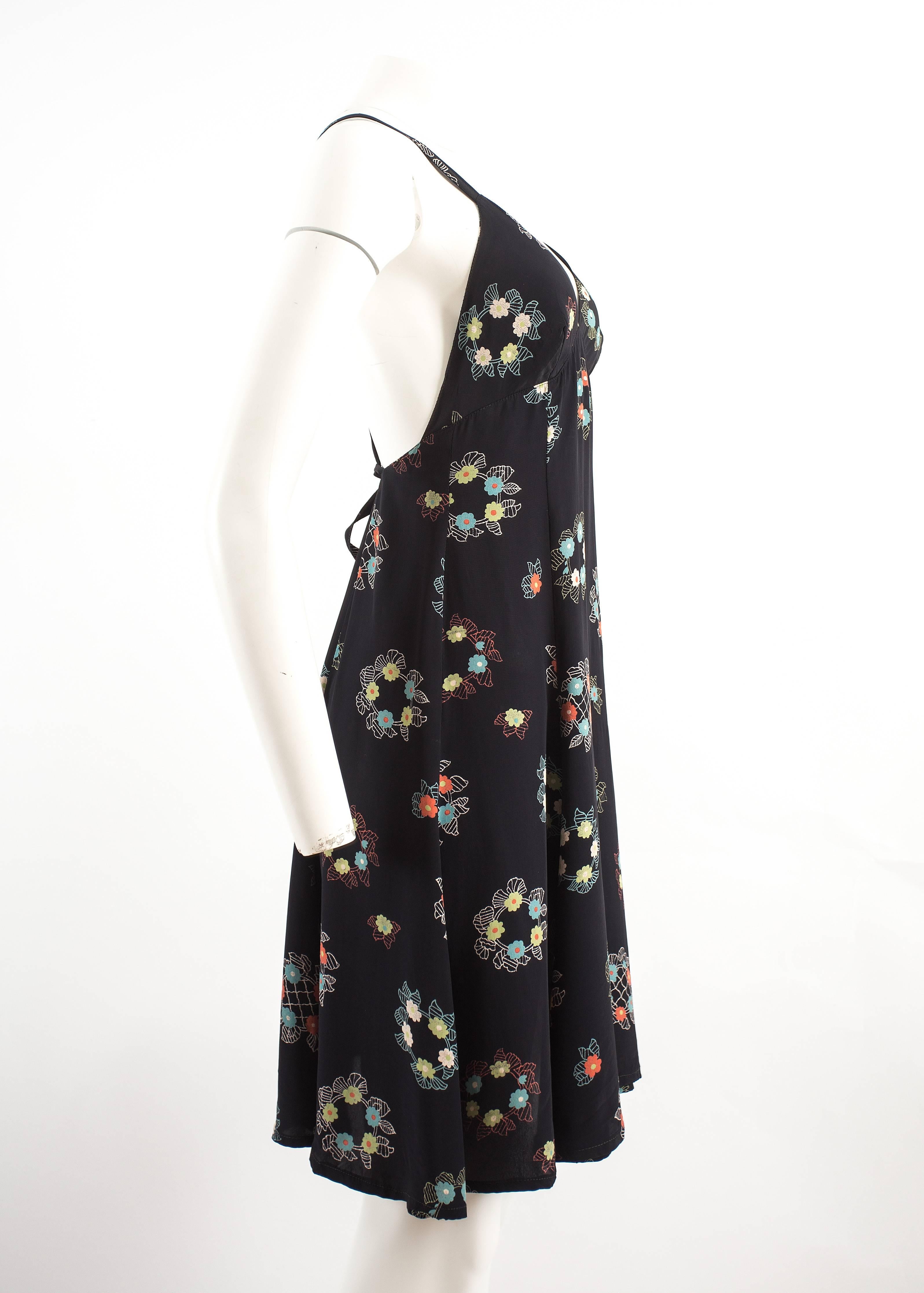 Ossie Clark 1970 mid length summer dress with Celia Birtwell print In Good Condition In London, GB