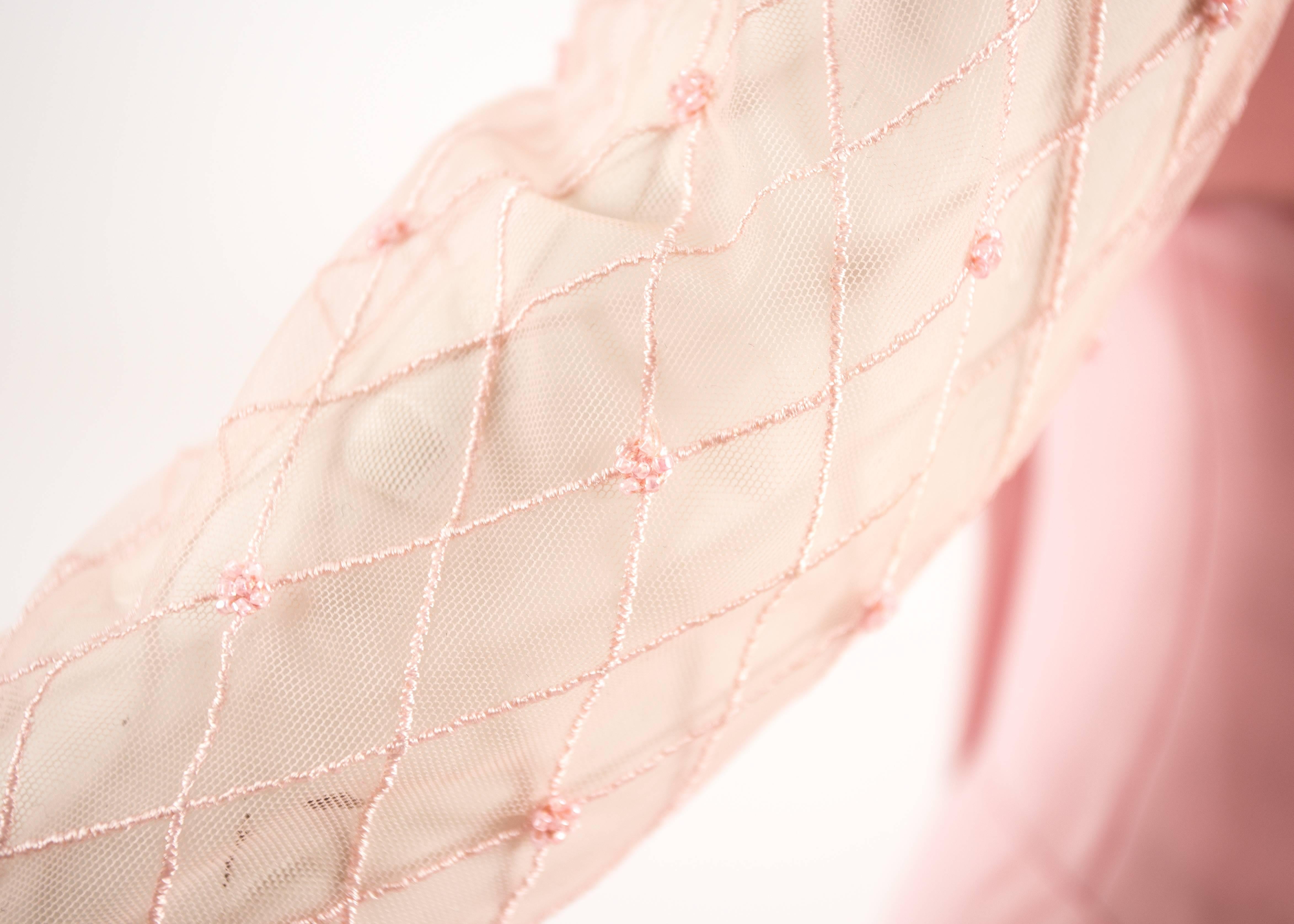 Atelier Versace Autumn-Winter 1993 baby pink embellished 3 piece skirt suit 2