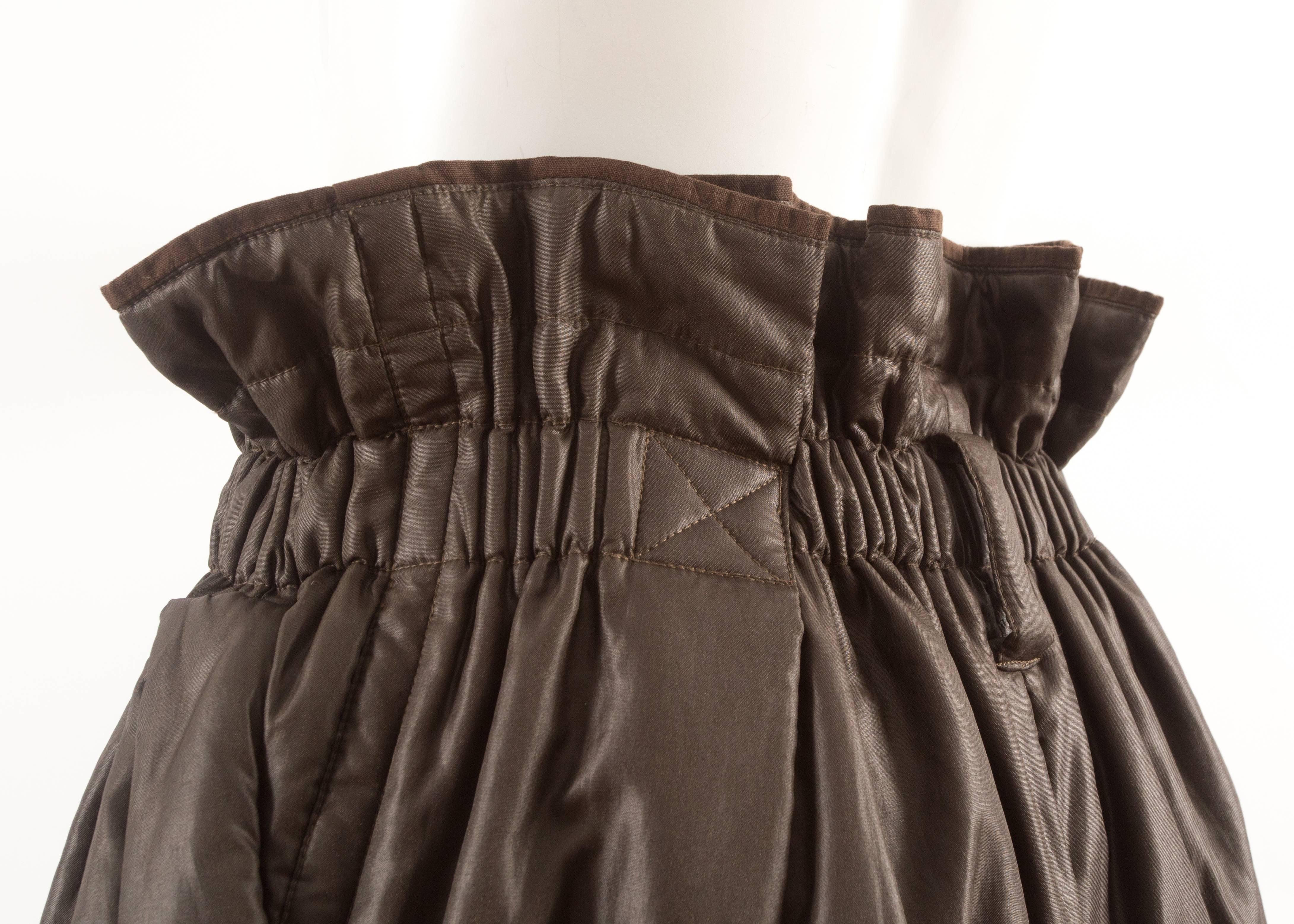 Issey Miyake Autumn-Winter 1983 oversized nylon shorts with paper-bag waist  2
