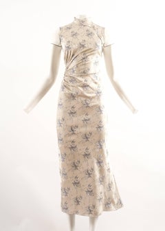 Prada Spring-Summer 1997 cheongsam style brocade evening dress