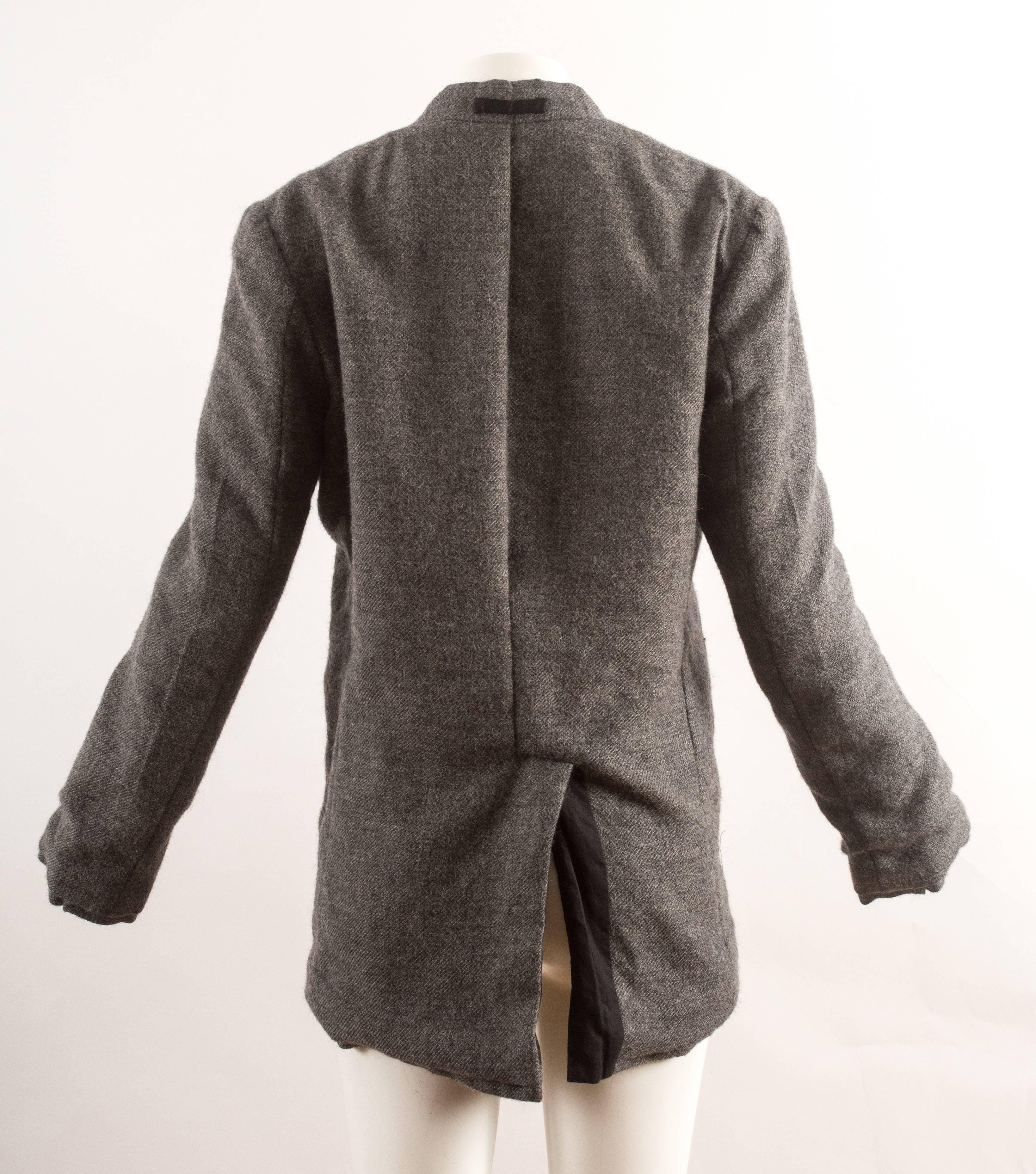 Maison Martin Margiela Autumn-Winter 2000 inside out grey wool jacket  In Excellent Condition In London, GB