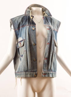 Vivienne Westwood Autumn-Winter 1992 Marlene Dietrich print denim vest