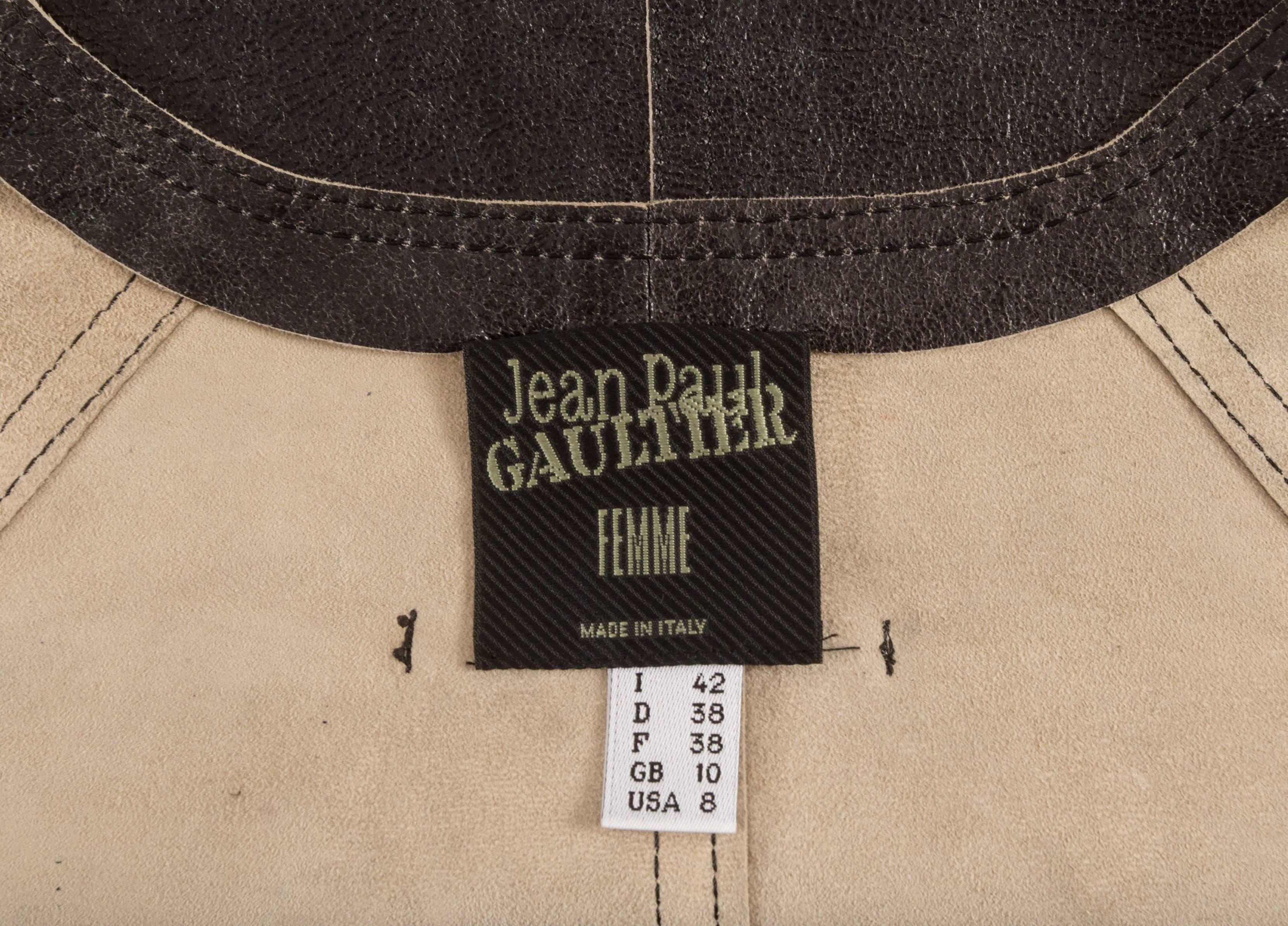 Jean Paul Gaultier cropped leather jacket, Autumn-Winter 2001  3