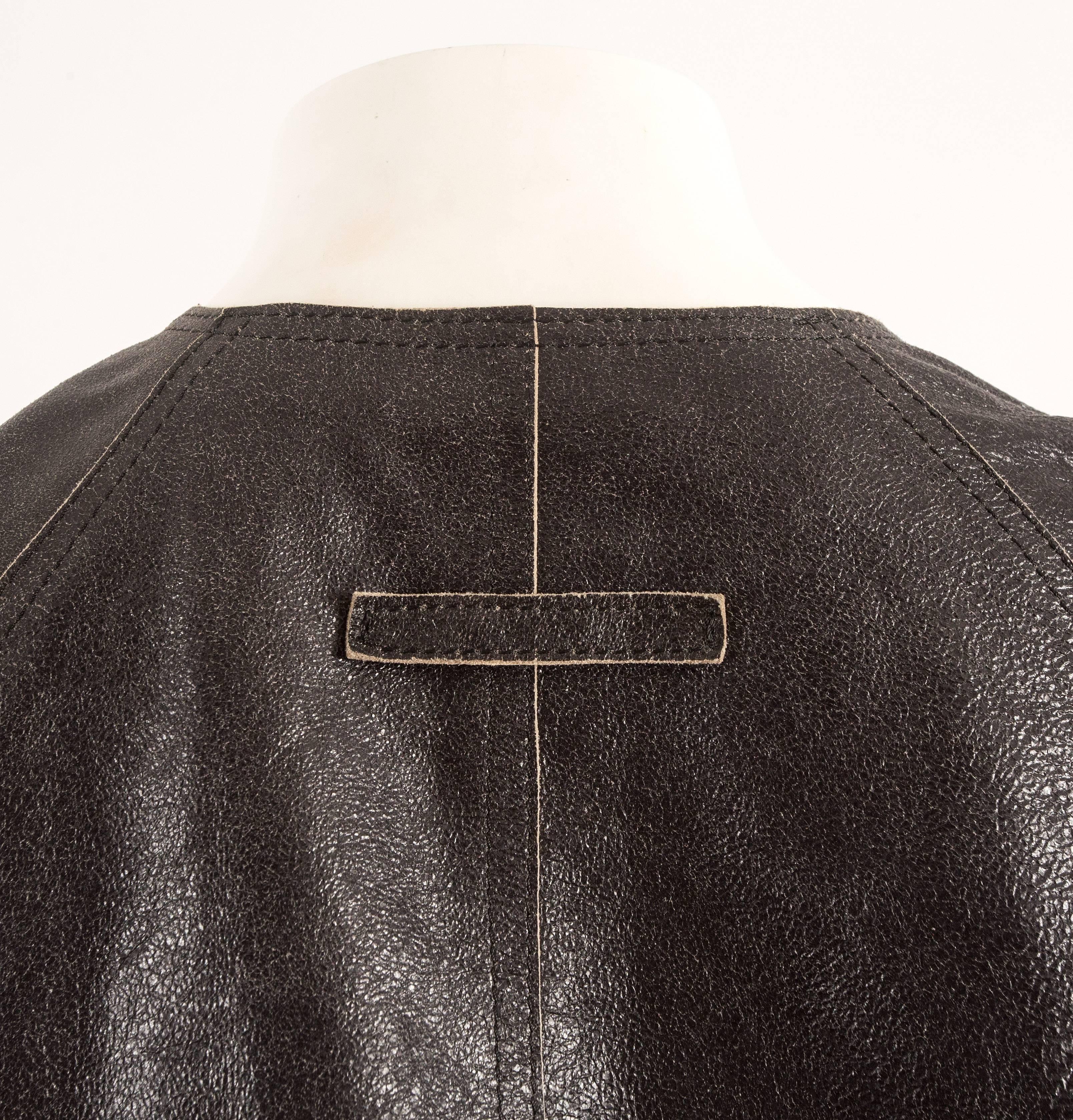 Jean Paul Gaultier cropped leather jacket, Autumn-Winter 2001  2