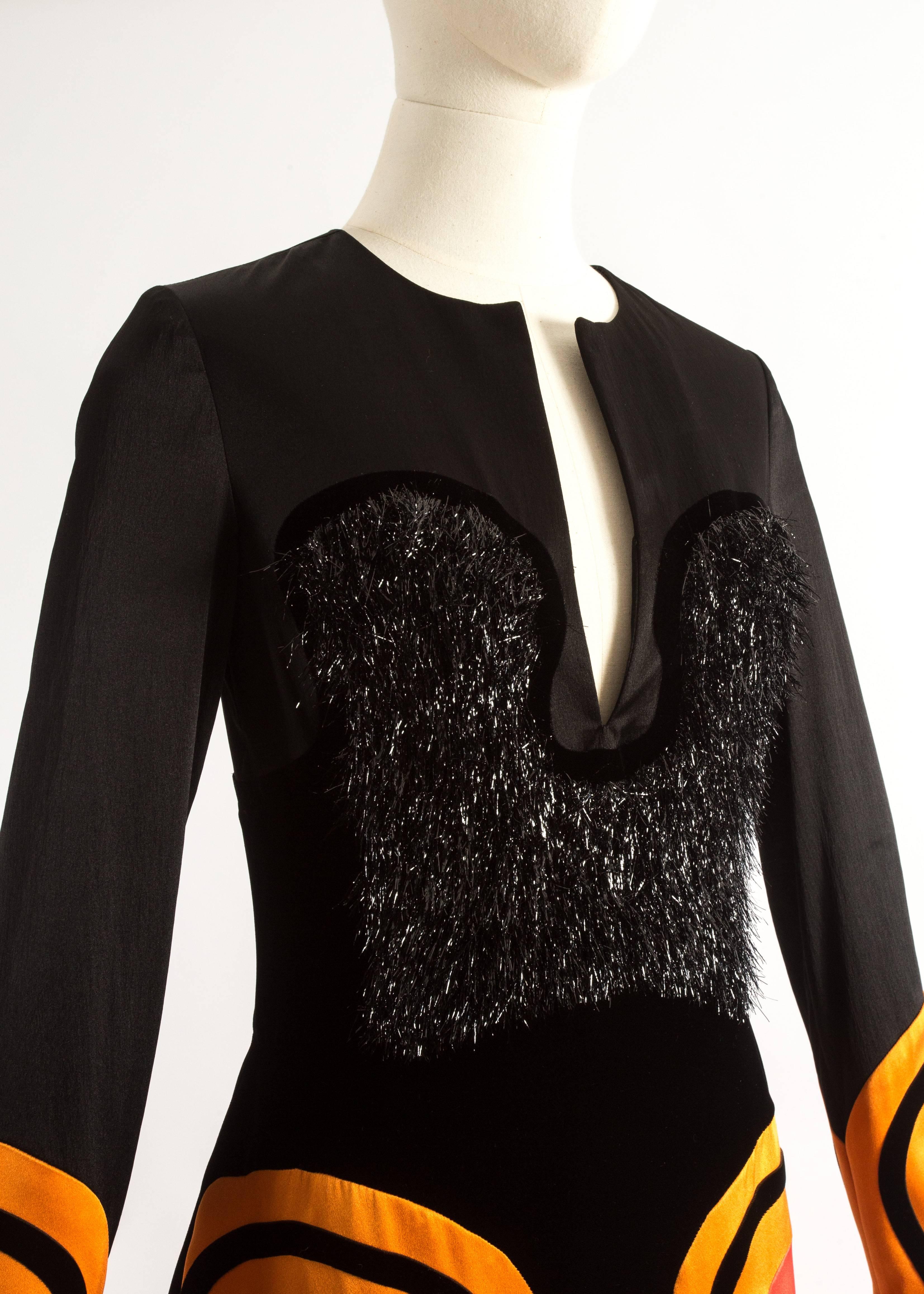 Tom Ford Autumn-Winter 2015 silk and velvet evening dress In Excellent Condition In London, GB